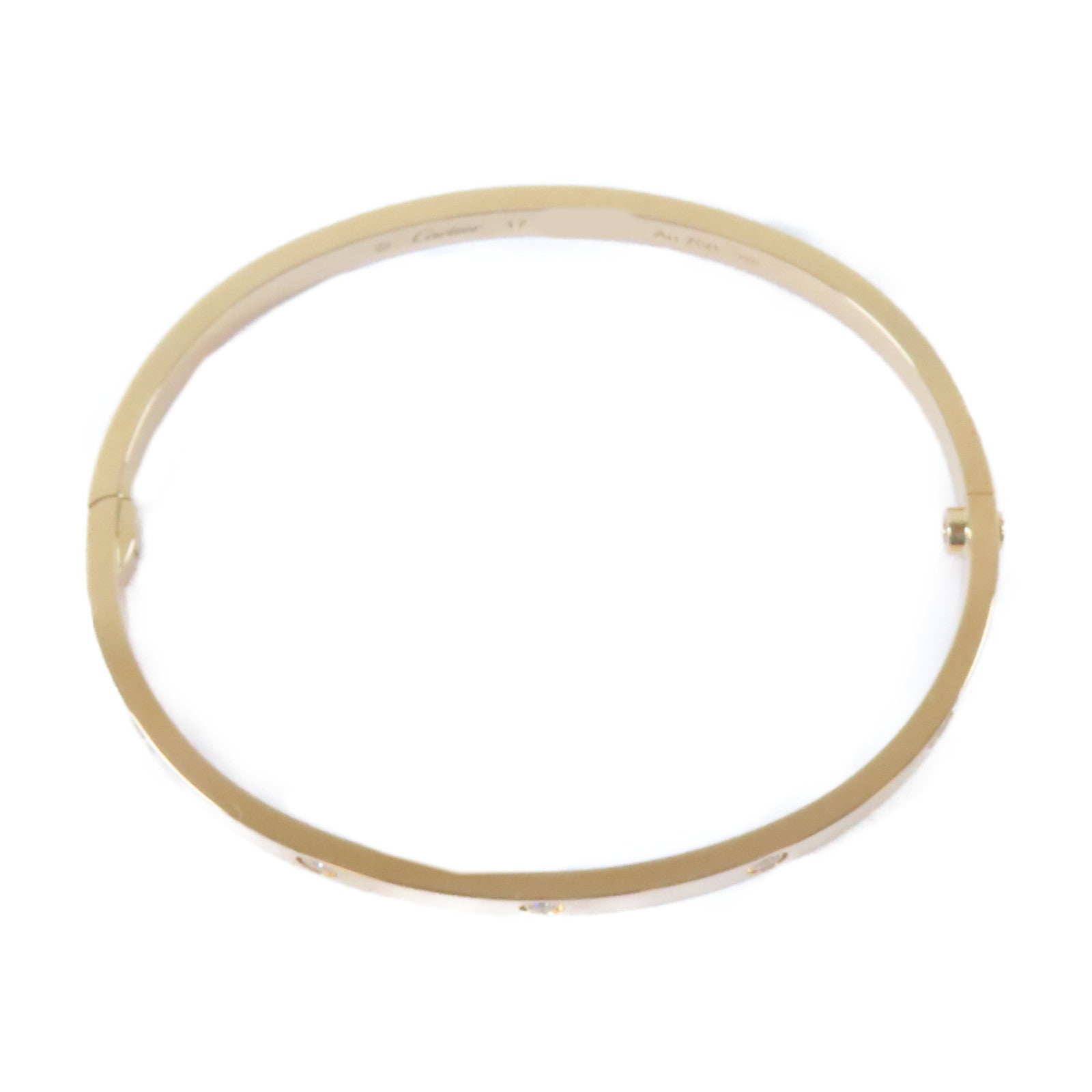 CARTIER 18K玫瑰金Love Bracelet手鐲Cartier#17/#16cm