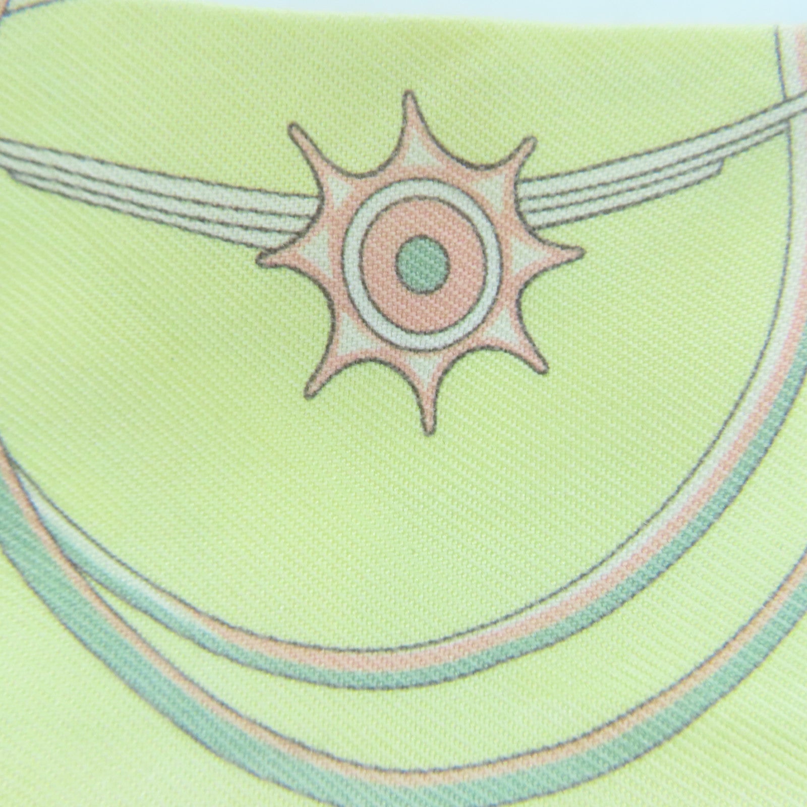 HERMES Silk Twilly Scarf Pink/Yellow