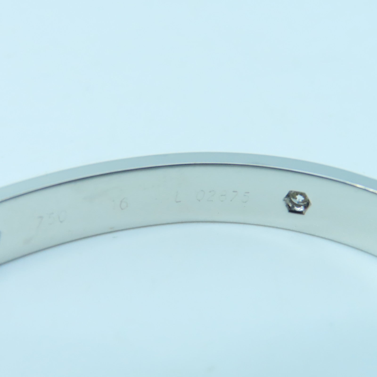 CARTIER 18K白金Love Bracelet 6 Diamonds钻石手镯#16