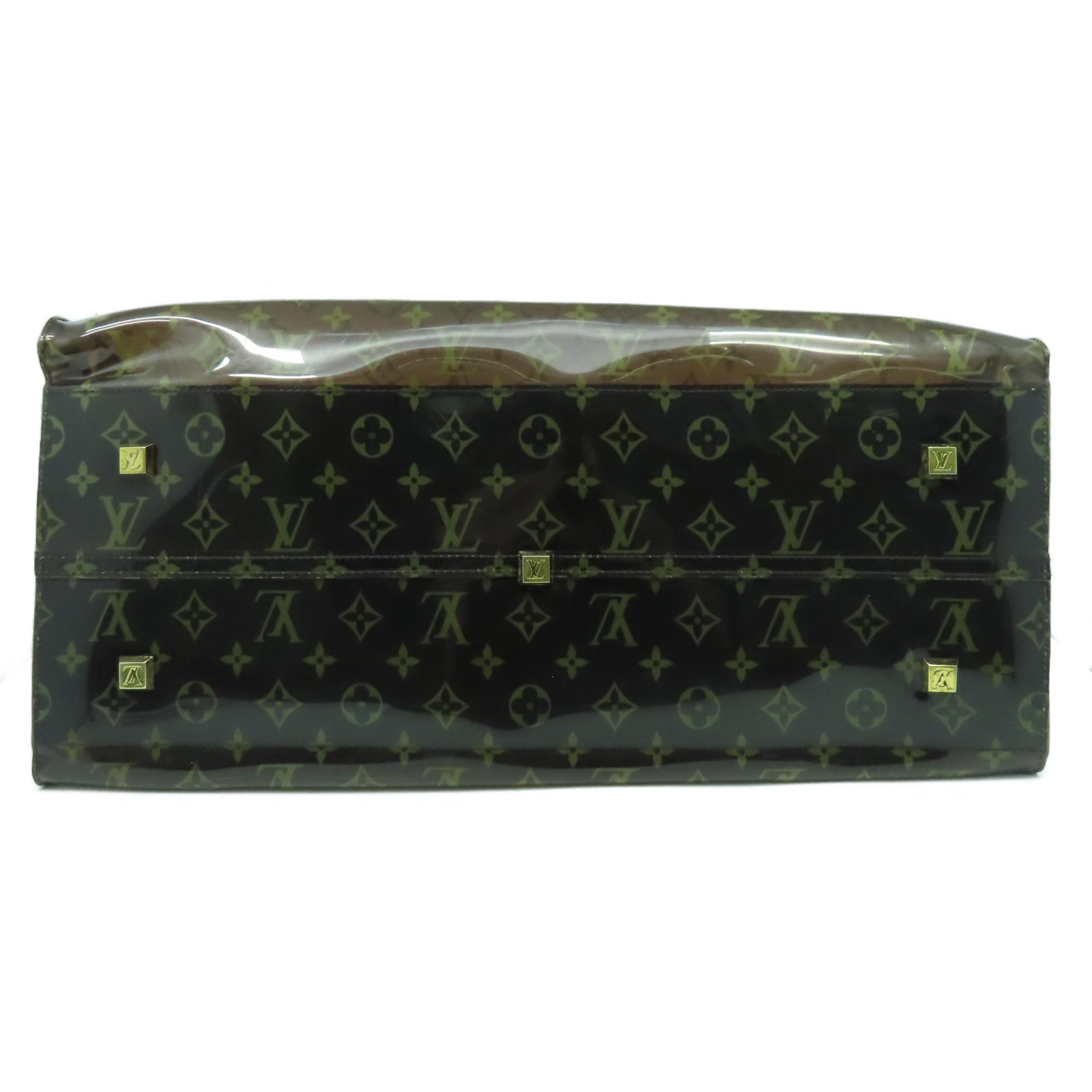 LOUIS VUITTON Monogram Vinyl Cabas Cruise金扣肩背袋透明/啡色