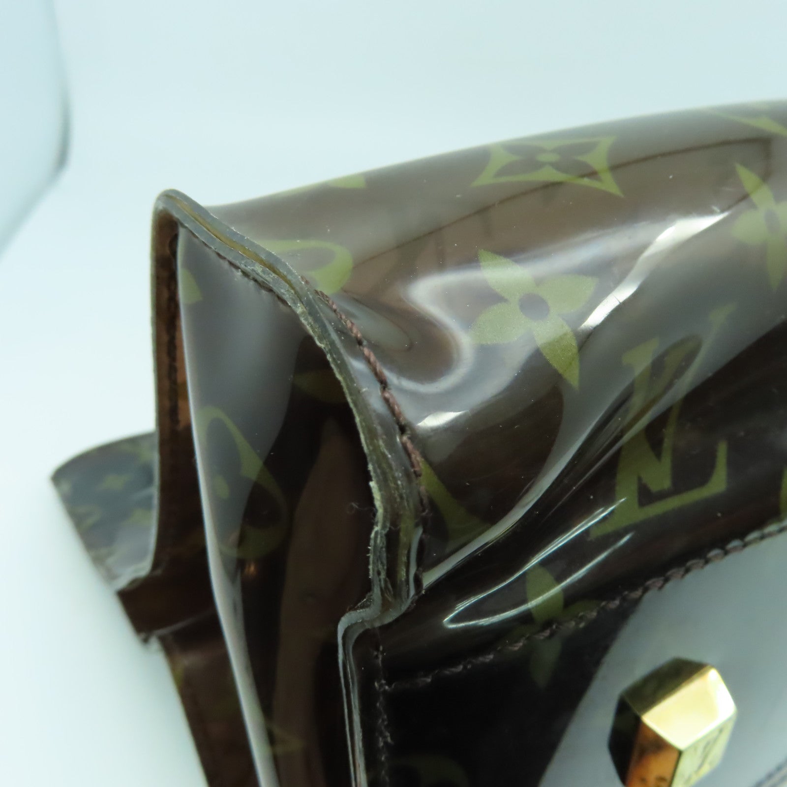 LOUIS VUITTON Monogram Vinyl Cabas Cruise金扣肩背袋透明/啡色