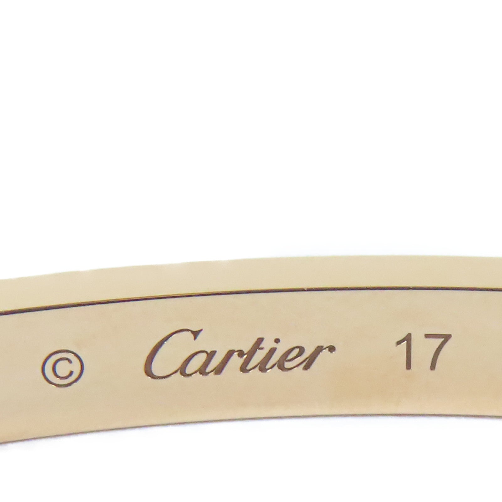 CARTIER 18K玫瑰金Love Bracelet手鐲Cartier#17/#16cm