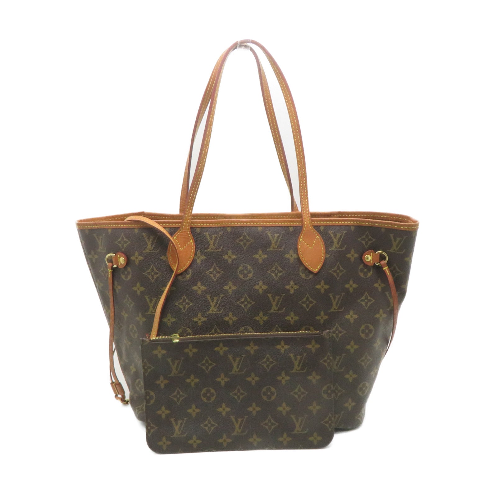LOUIS VUITTON Monogram Neverfull MM Shoulder Bag肩背袋啡色