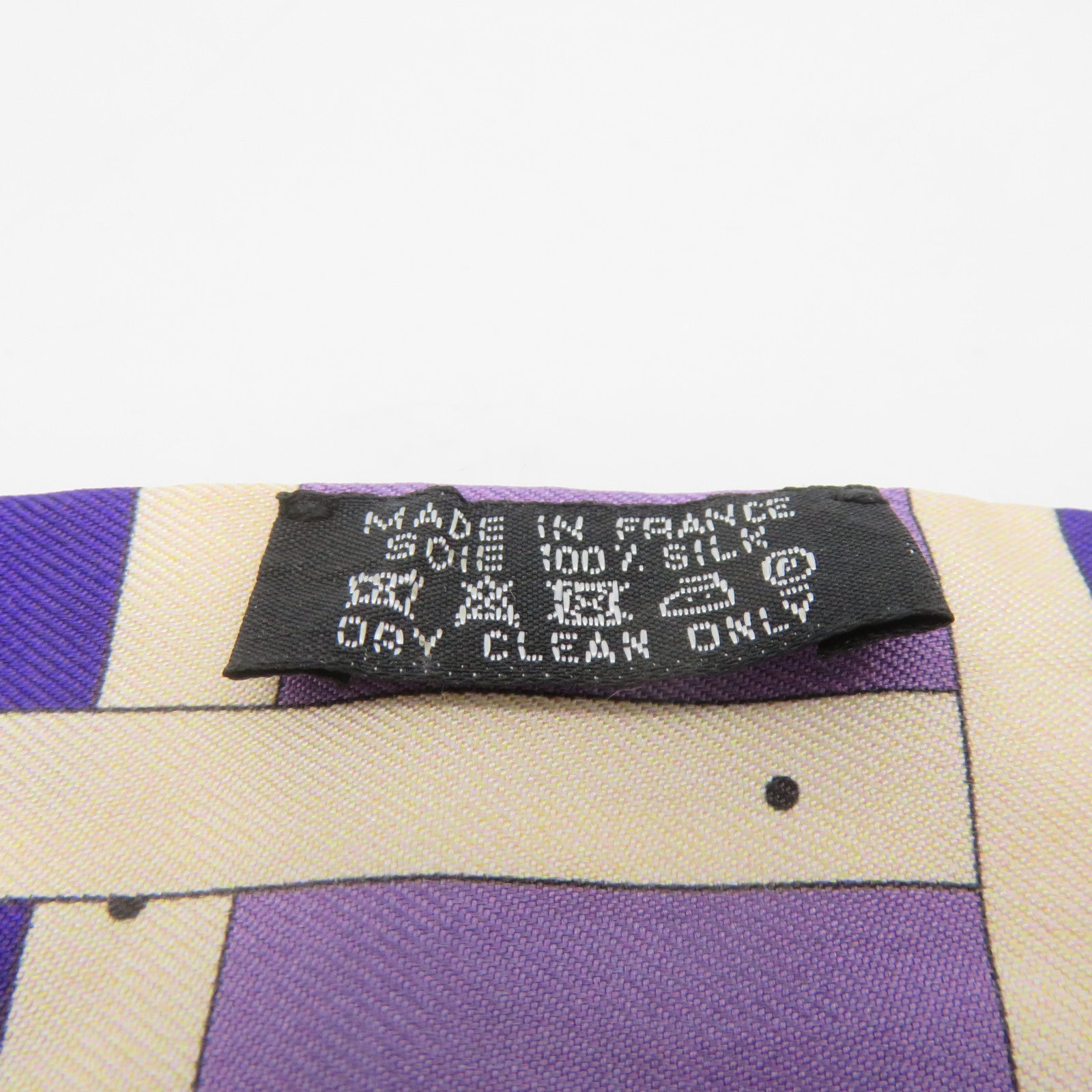 HERMES Silk Twilly Scarf Purple/Yellow/Black/Color