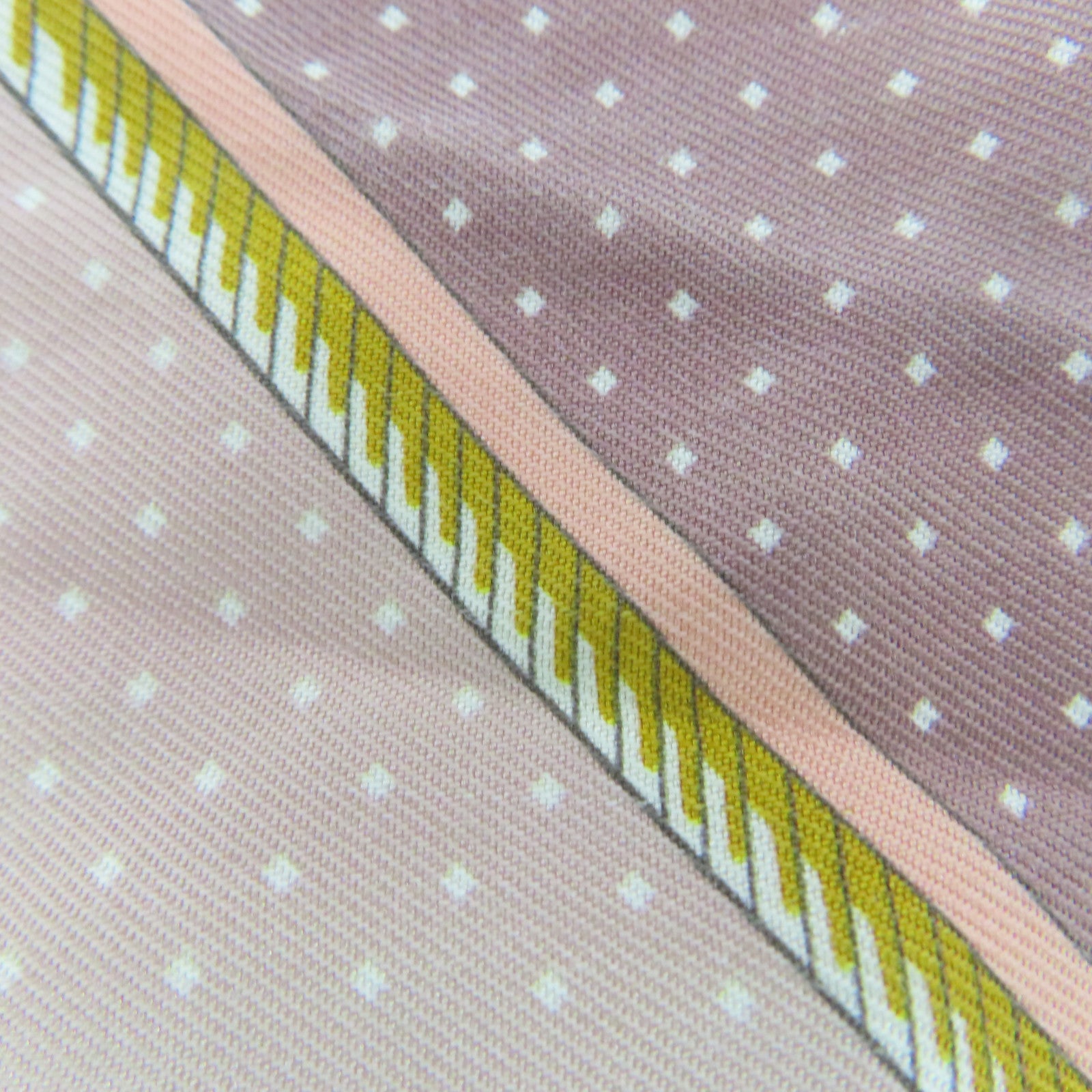 HERMES Silk Twilly Scarf Pink/Yellow