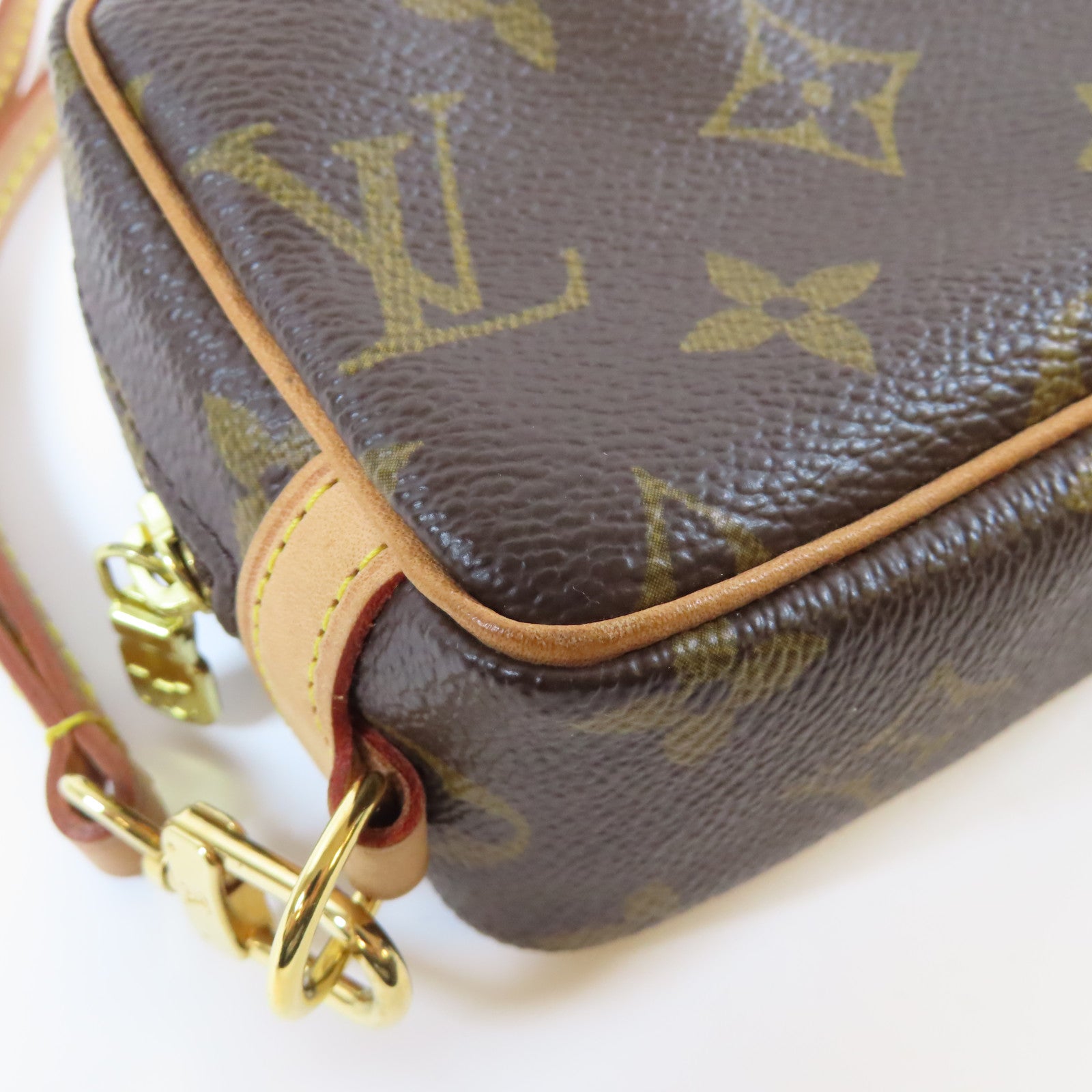 LOUIS VUITTON Monogram Trousse Wapity Pouch金扣手拿包啡色