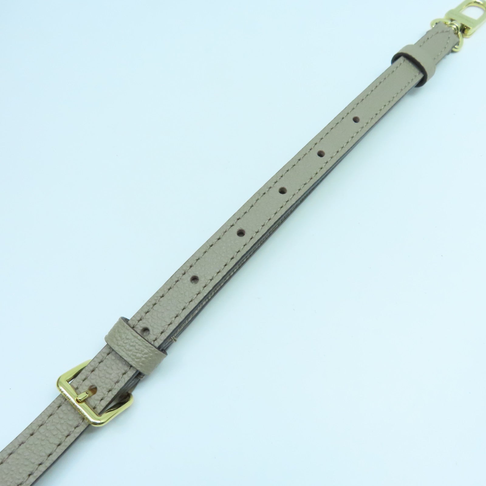 LOUIS VUITTON Monogram Empreinte Bagatelle Gold Buckle Handle Shoulder Bag Turtledove Grey/Cream