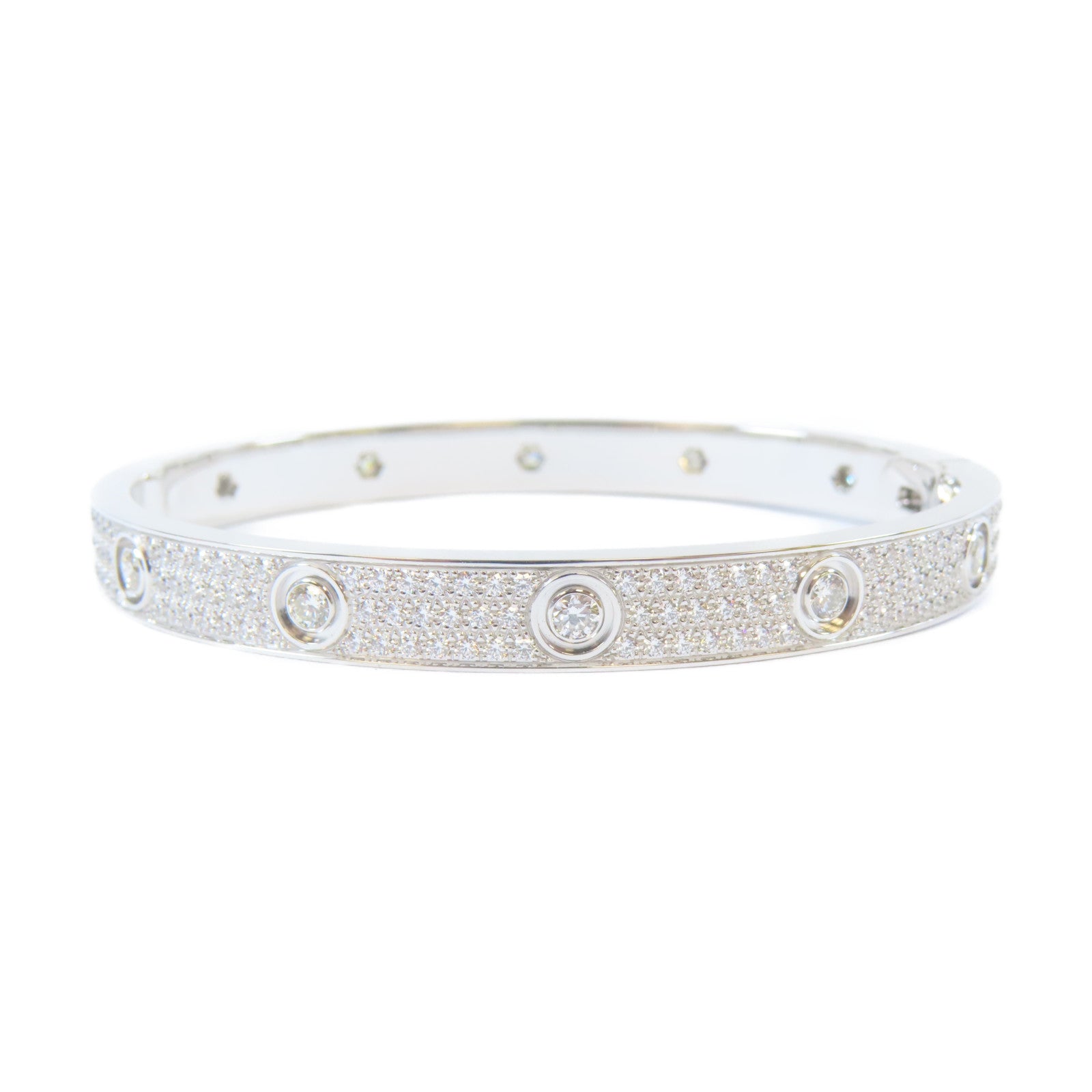 CARTIER 18K白金Love Bracelet手鐲Cartier#18/#17cm