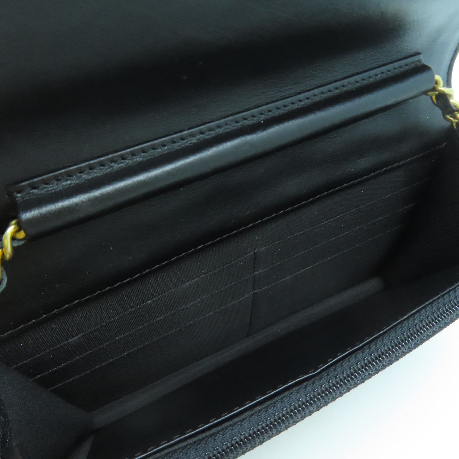 CHANEL 菱格牛皮皮革Boy Chanel Woc金扣肩背袋黑色