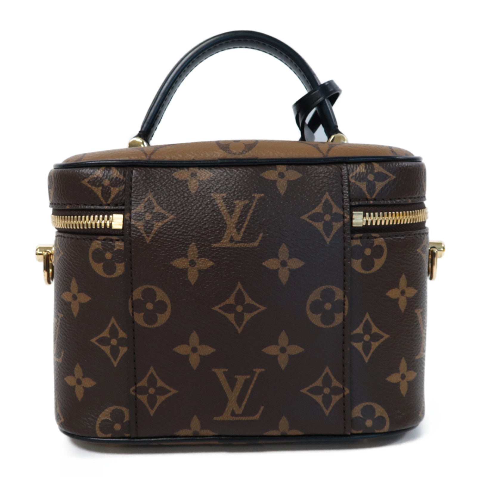 LOUIS VUITTON Monogram Vanity PM金扣手挽肩背兩用袋啡色