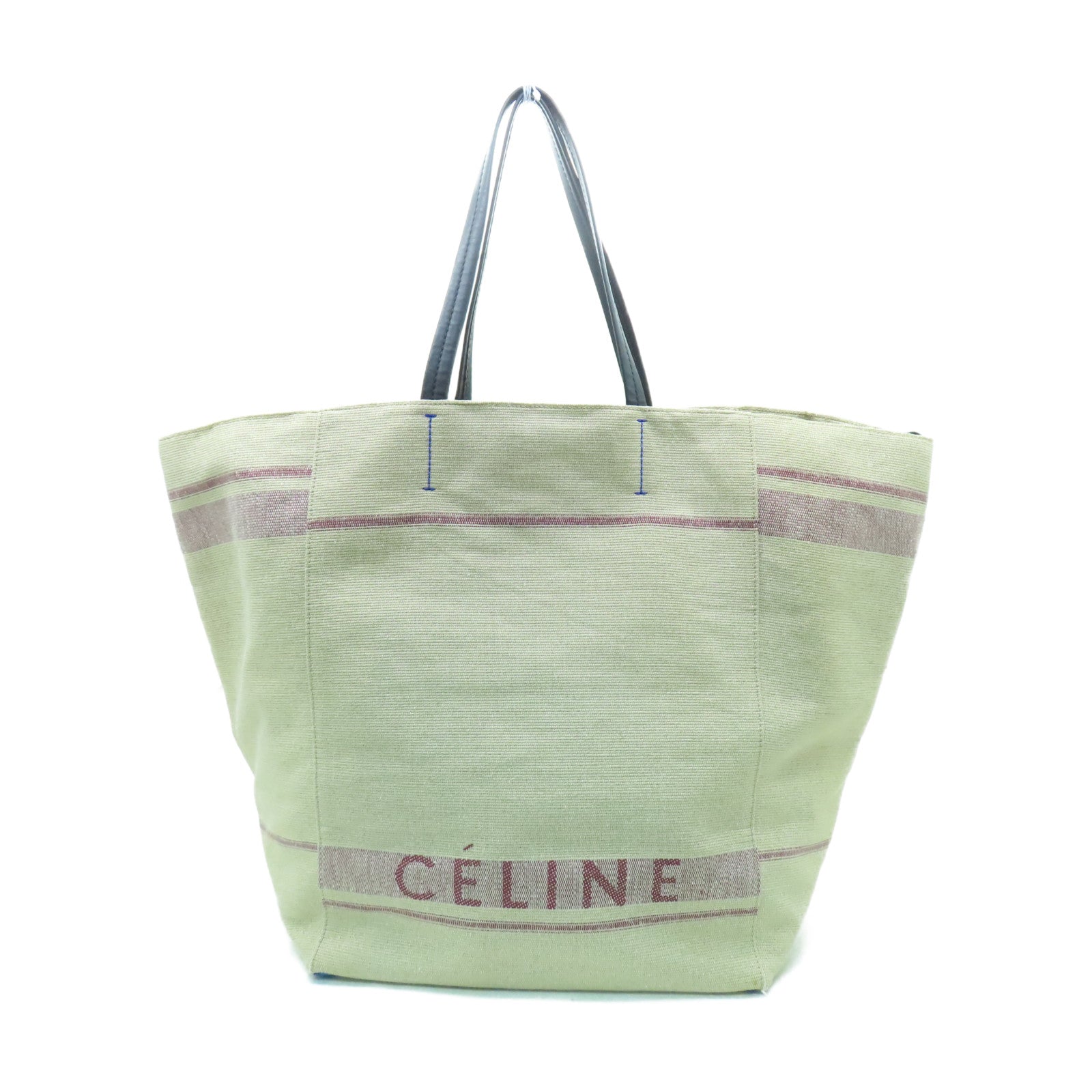 CELINE 帆布Tote Bag金扣手挽袋米色