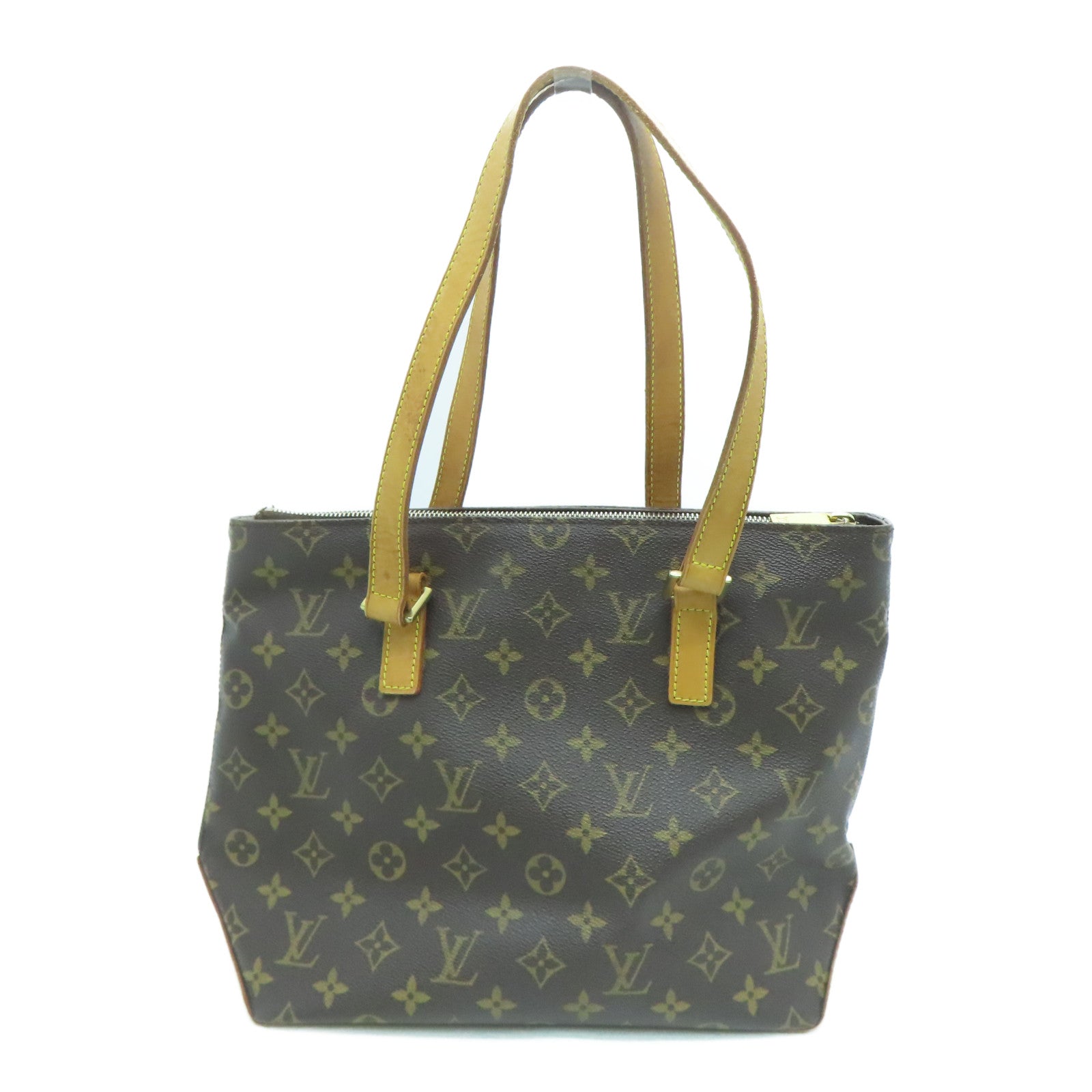 LOUIS VUITTON Monogram Cabas Piano金扣肩背袋啡色
