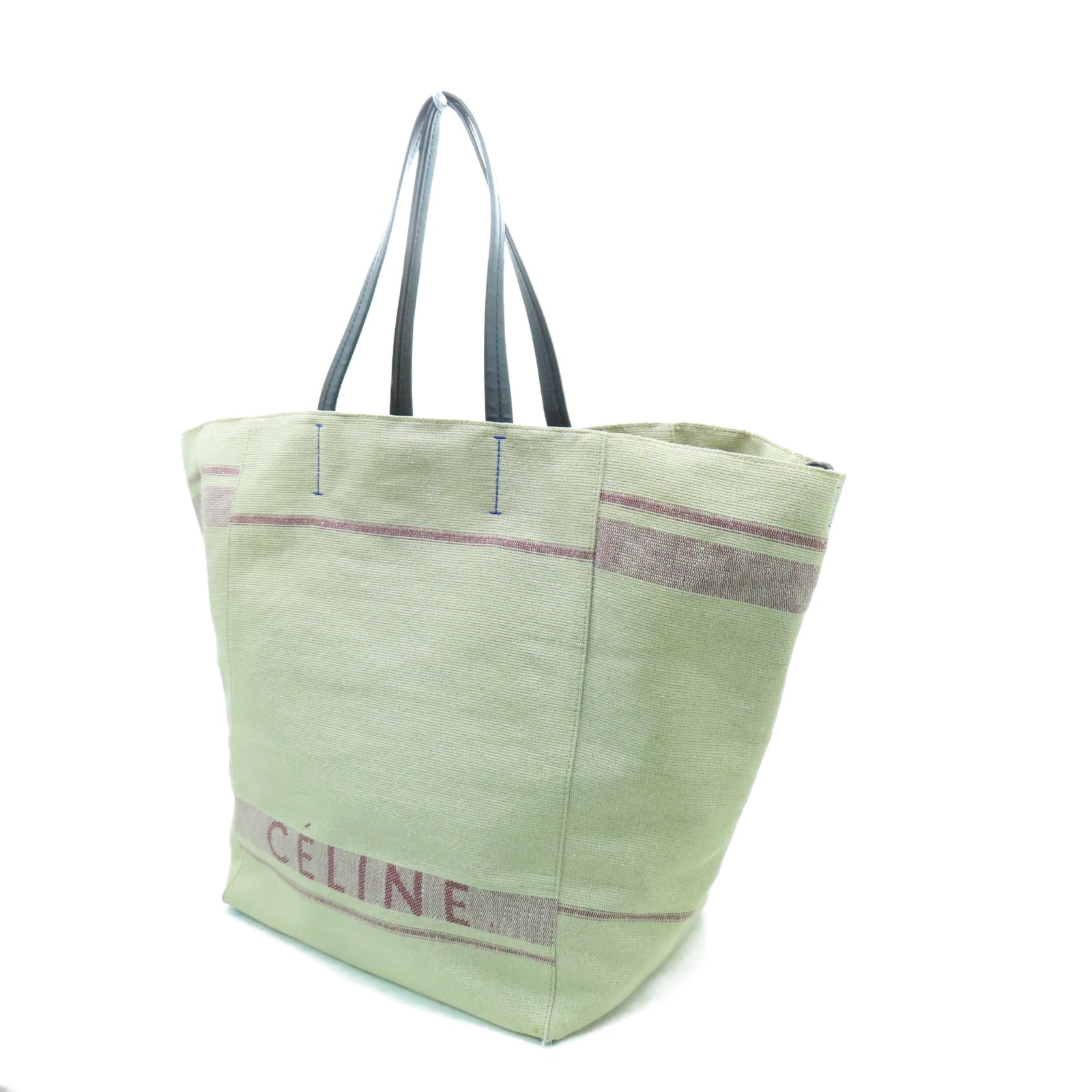 CELINE 帆布Tote Bag金扣手挽袋米色