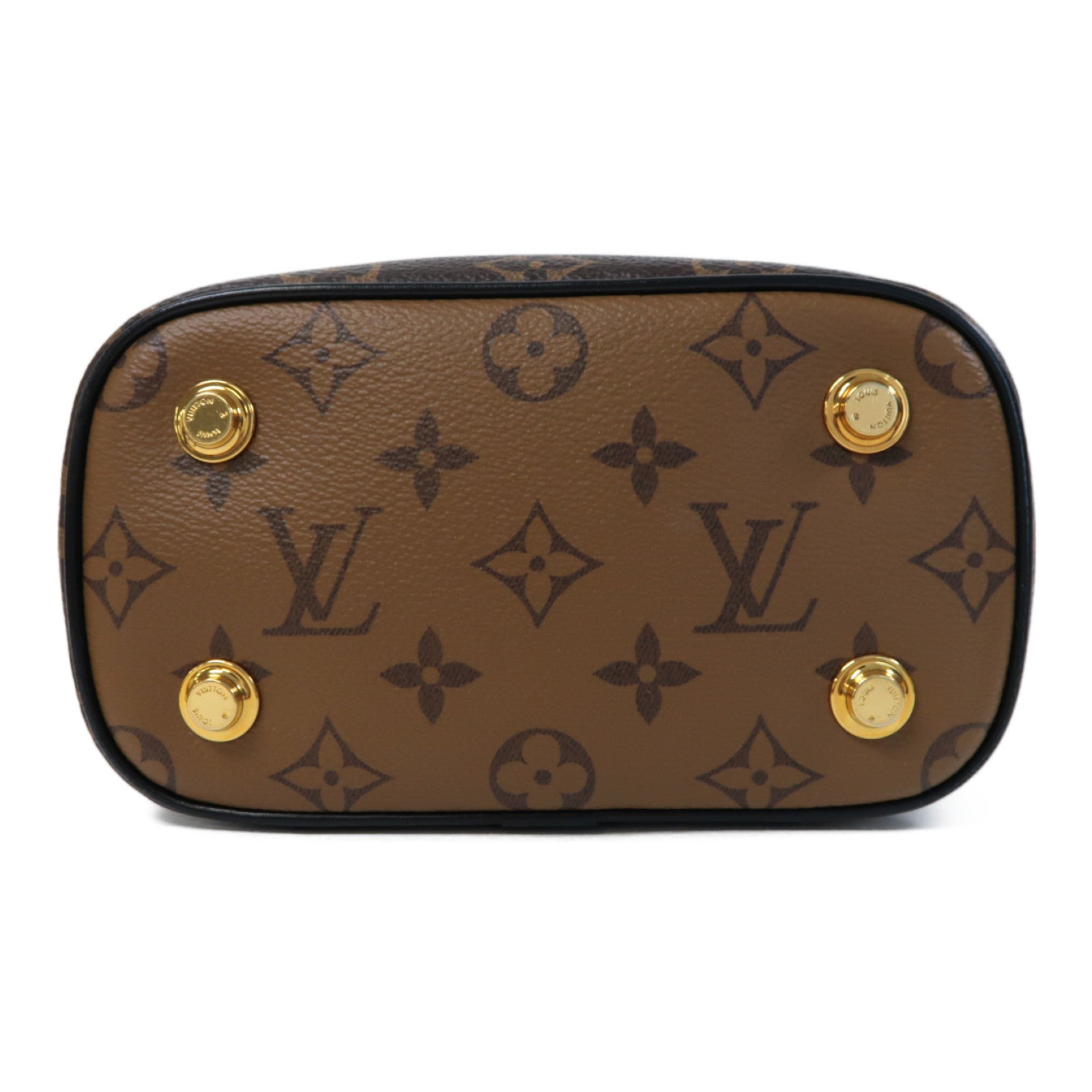 LOUIS VUITTON Monogram Vanity PM金扣手挽肩背兩用袋啡色