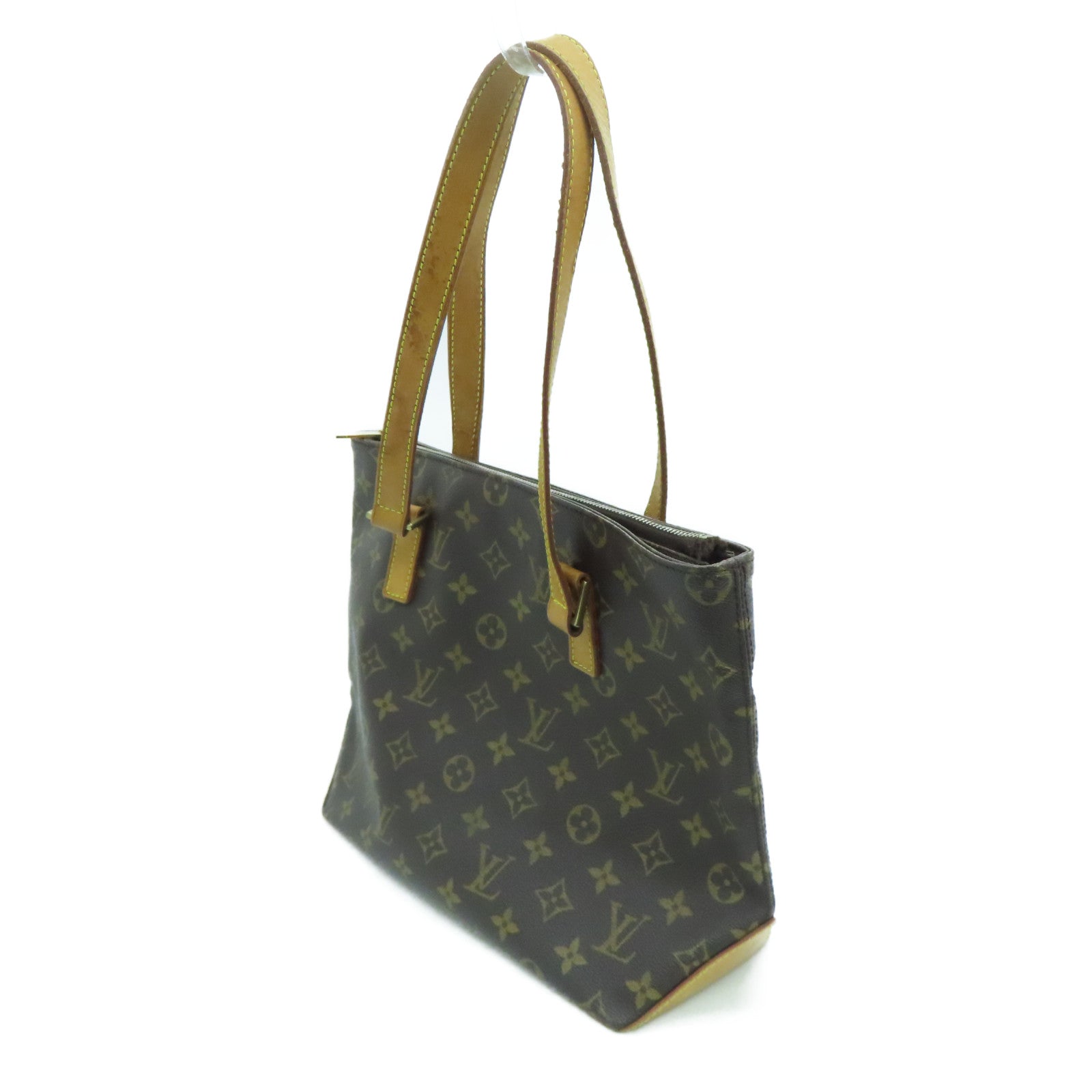LOUIS VUITTON Monogram Cabas Piano金扣肩背袋啡色