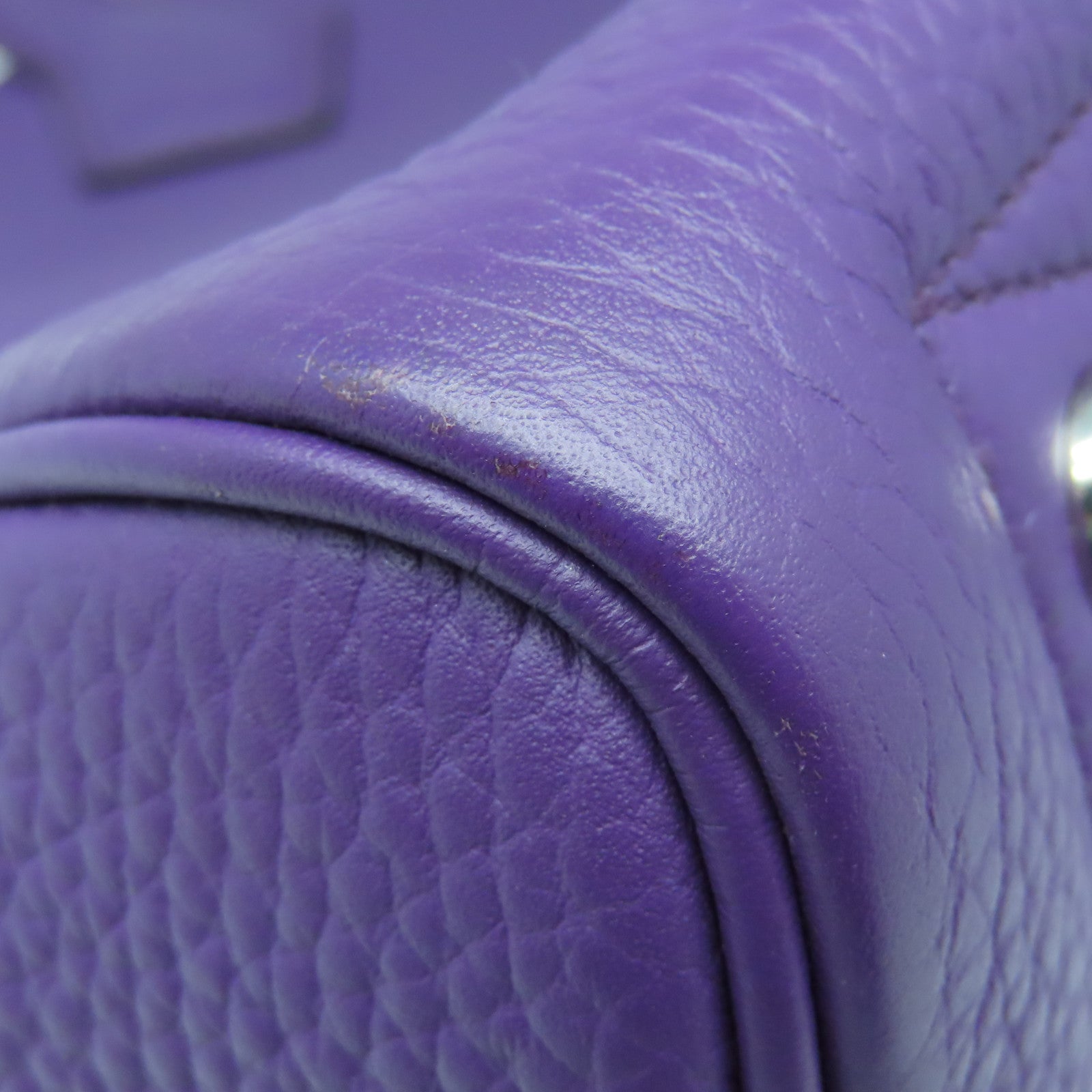 HERMES Clemence皮革Victolia银扣肩背袋Ultraviolet紫色