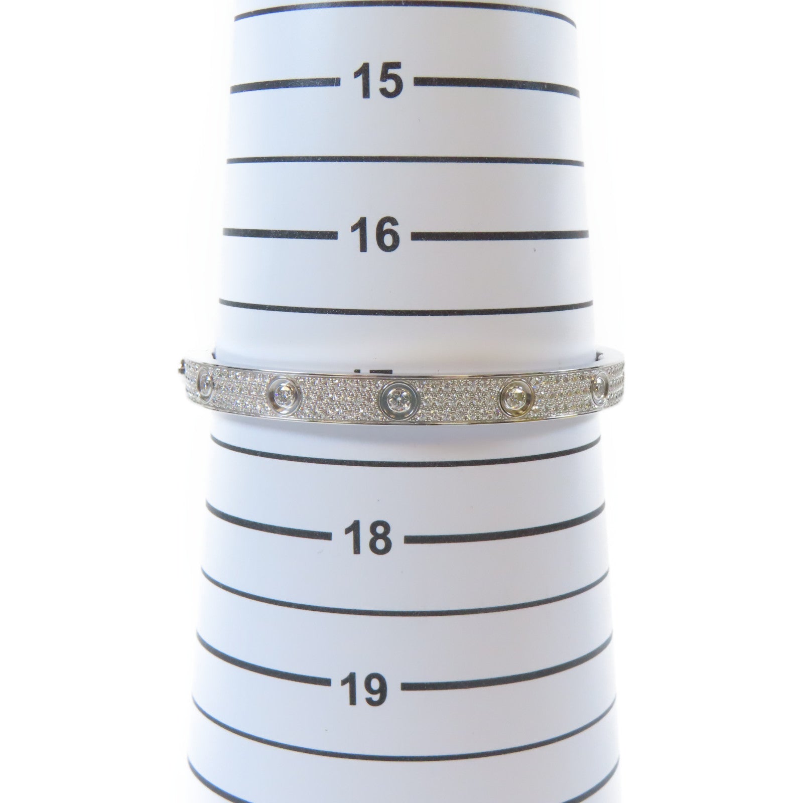 CARTIER 18K白金Love Bracelet手鐲Cartier#18/#17cm
