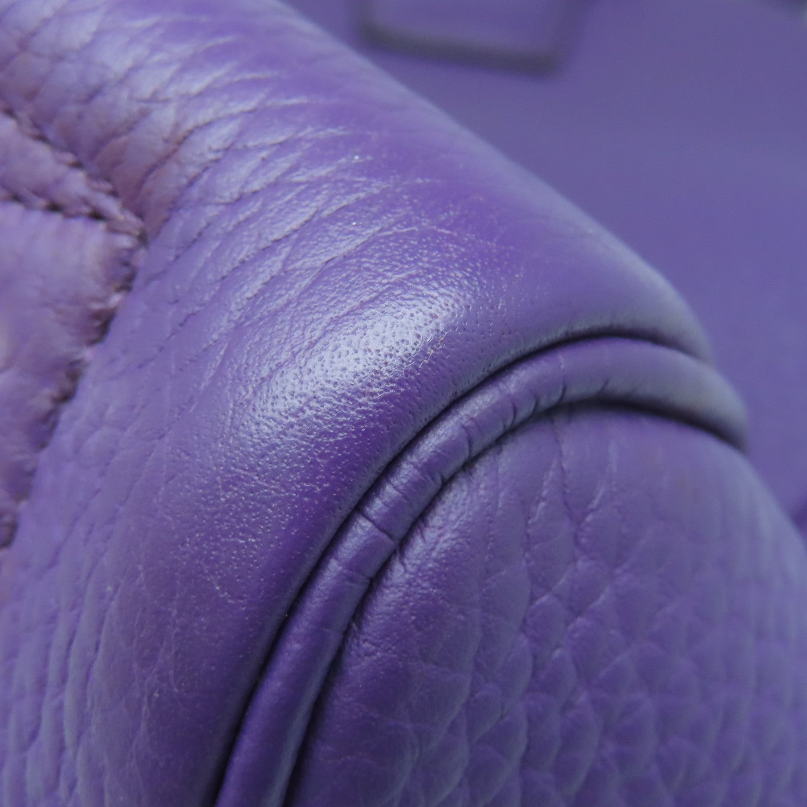 HERMES Clemence皮革Victolia银扣肩背袋Ultraviolet紫色