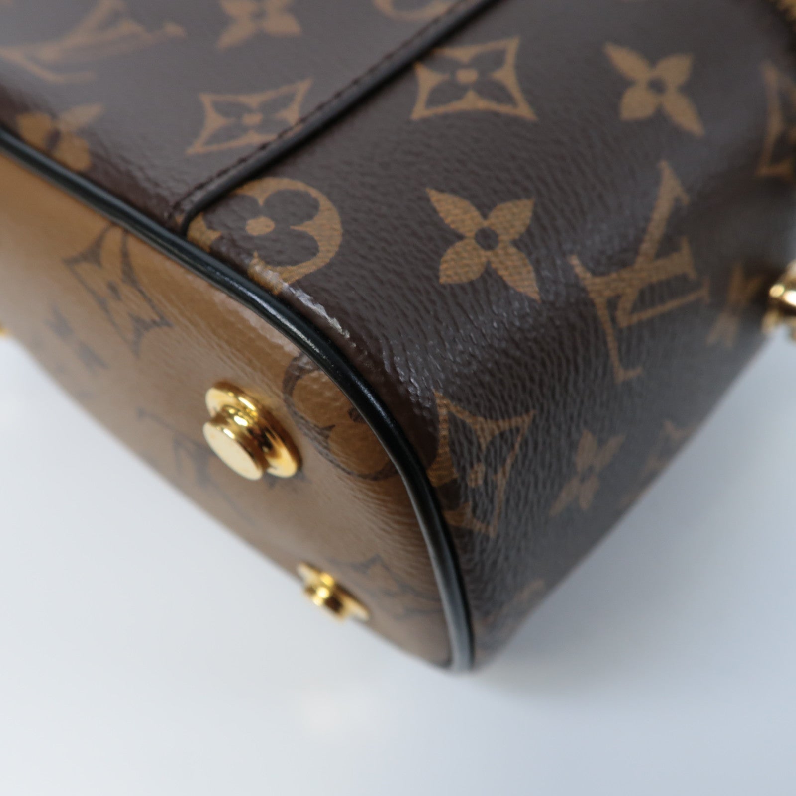 LOUIS VUITTON Monogram Vanity PM金扣手挽肩背兩用袋啡色