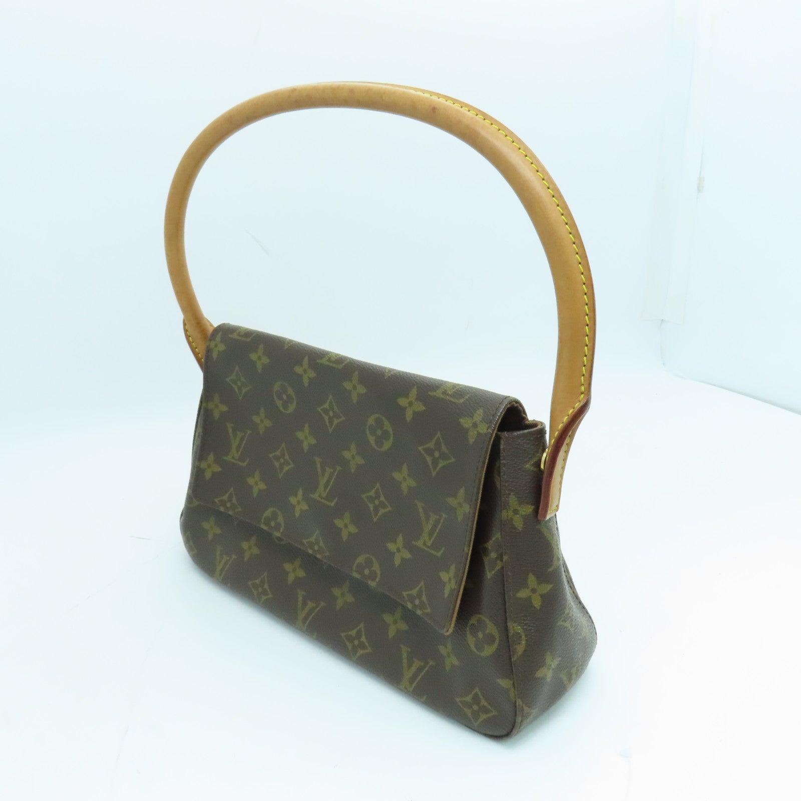 LOUIS VUITTON Monogram Mini Looping手挽袋/肩背背袋啡色