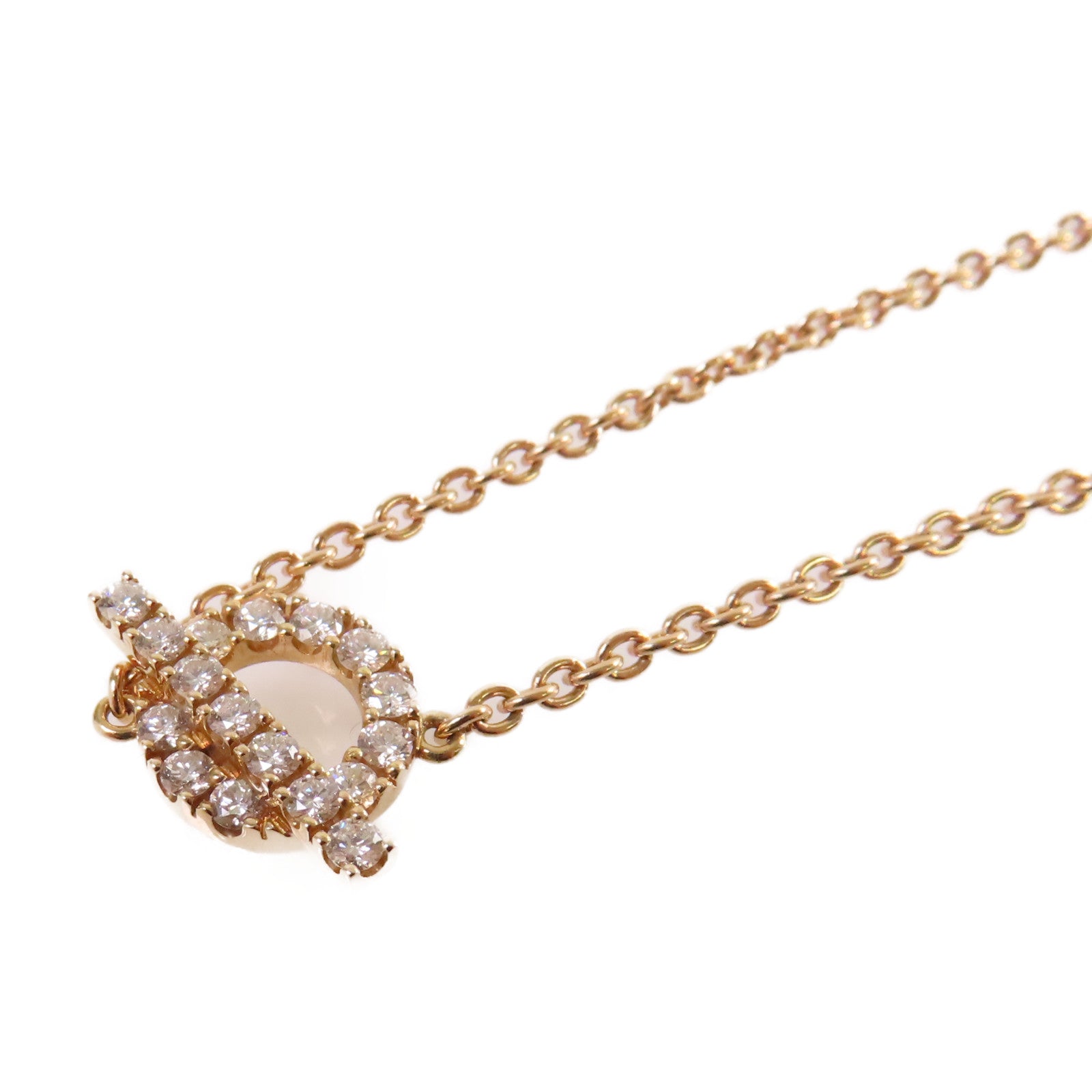 HERMES 18K玫瑰金/0.55ct鑽石Finesse Diamond Bracelet手鏈