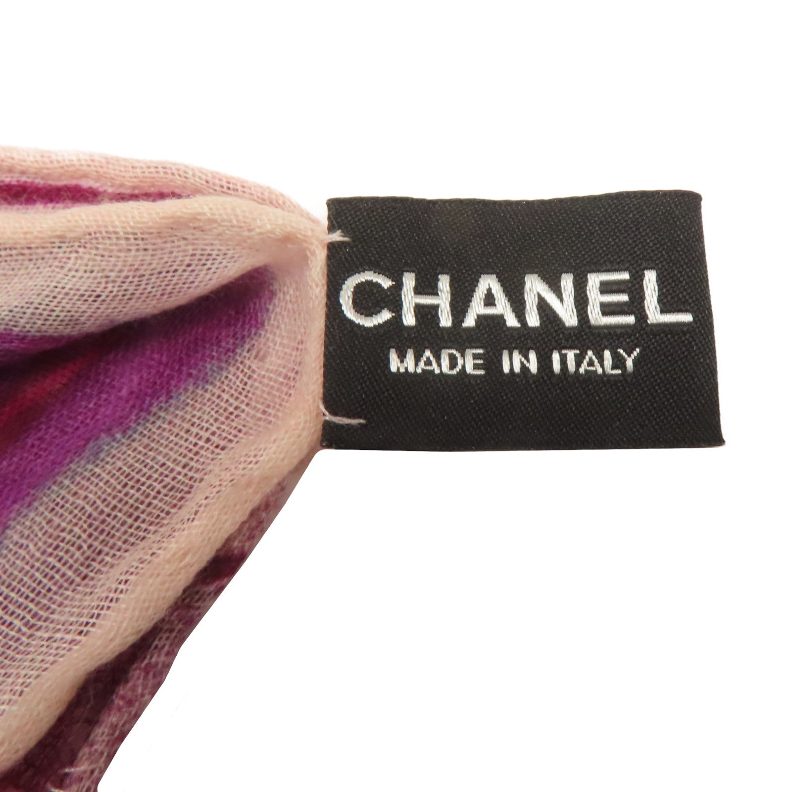 CHANEL 羊絨Muffler圍巾粉紅色