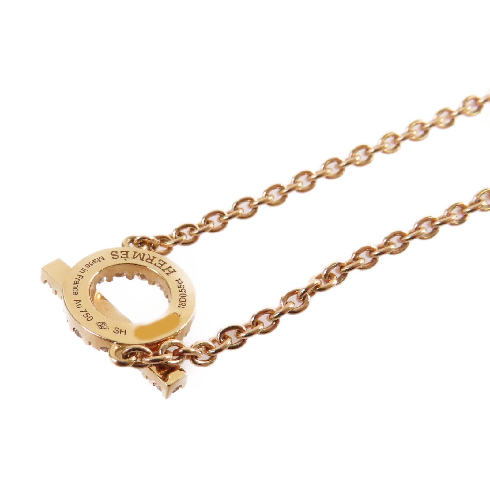 HERMES 18K玫瑰金/0.55ct鑽石Finesse Diamond Bracelet手鏈