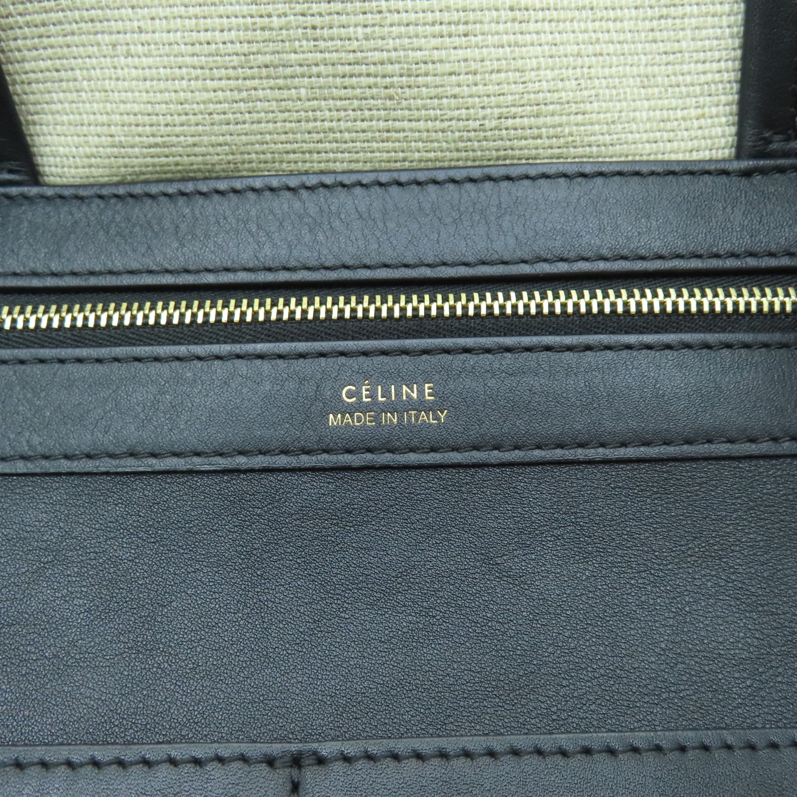 CELINE 帆布Tote Bag金扣手挽袋米色