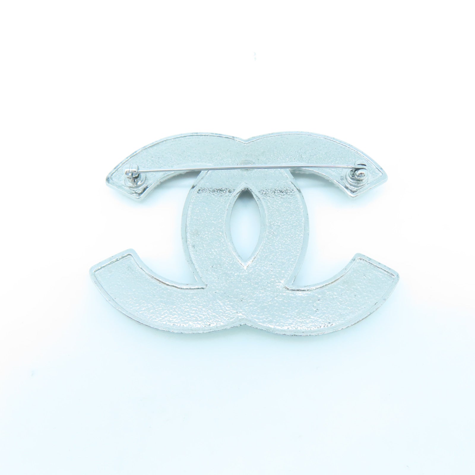 CHANEL Metal Brooch Silver Buckle Brooch Silver
