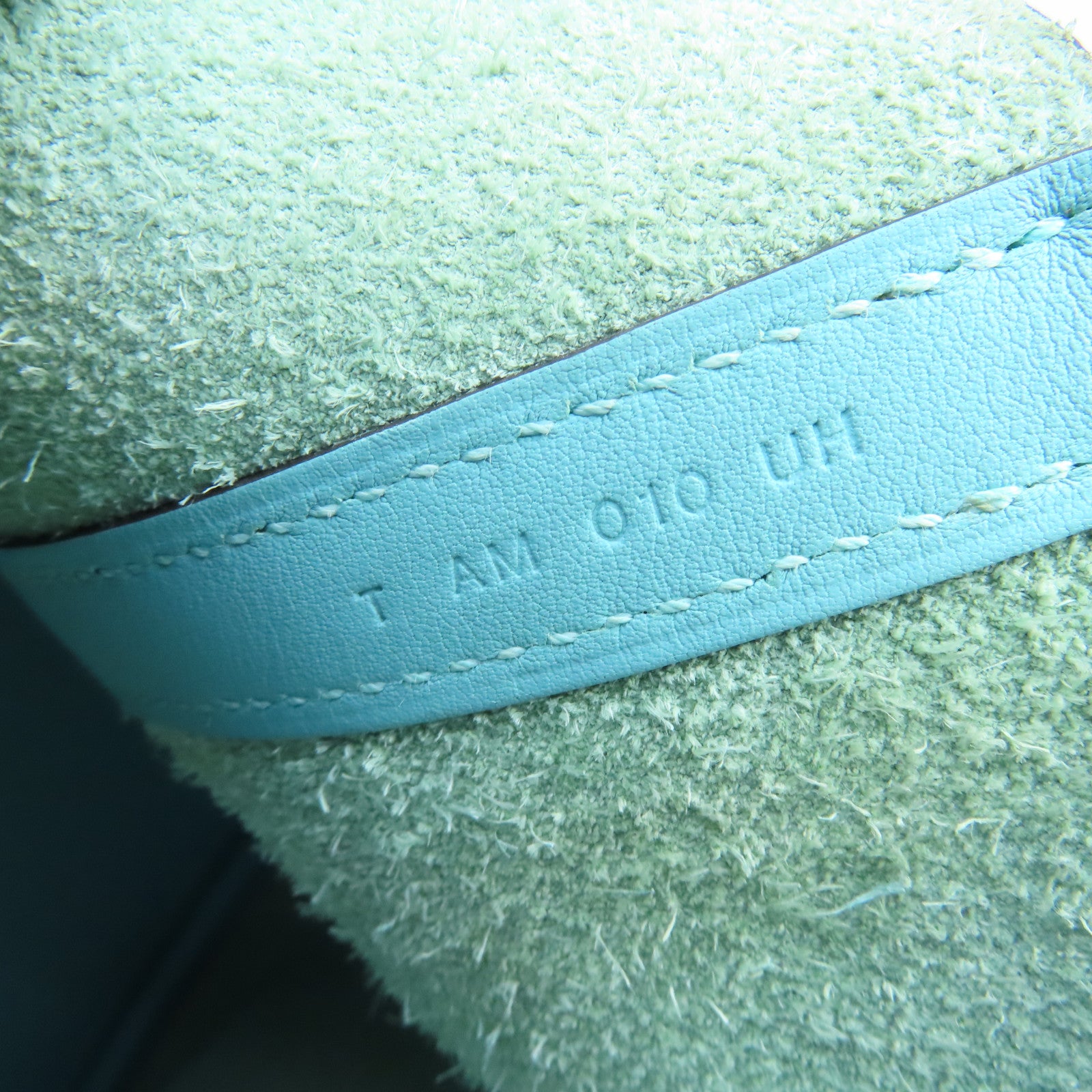 HERMES Clemence Leather Picotin Lock MM Silver Buckle Handle Bag Tiffany Blue