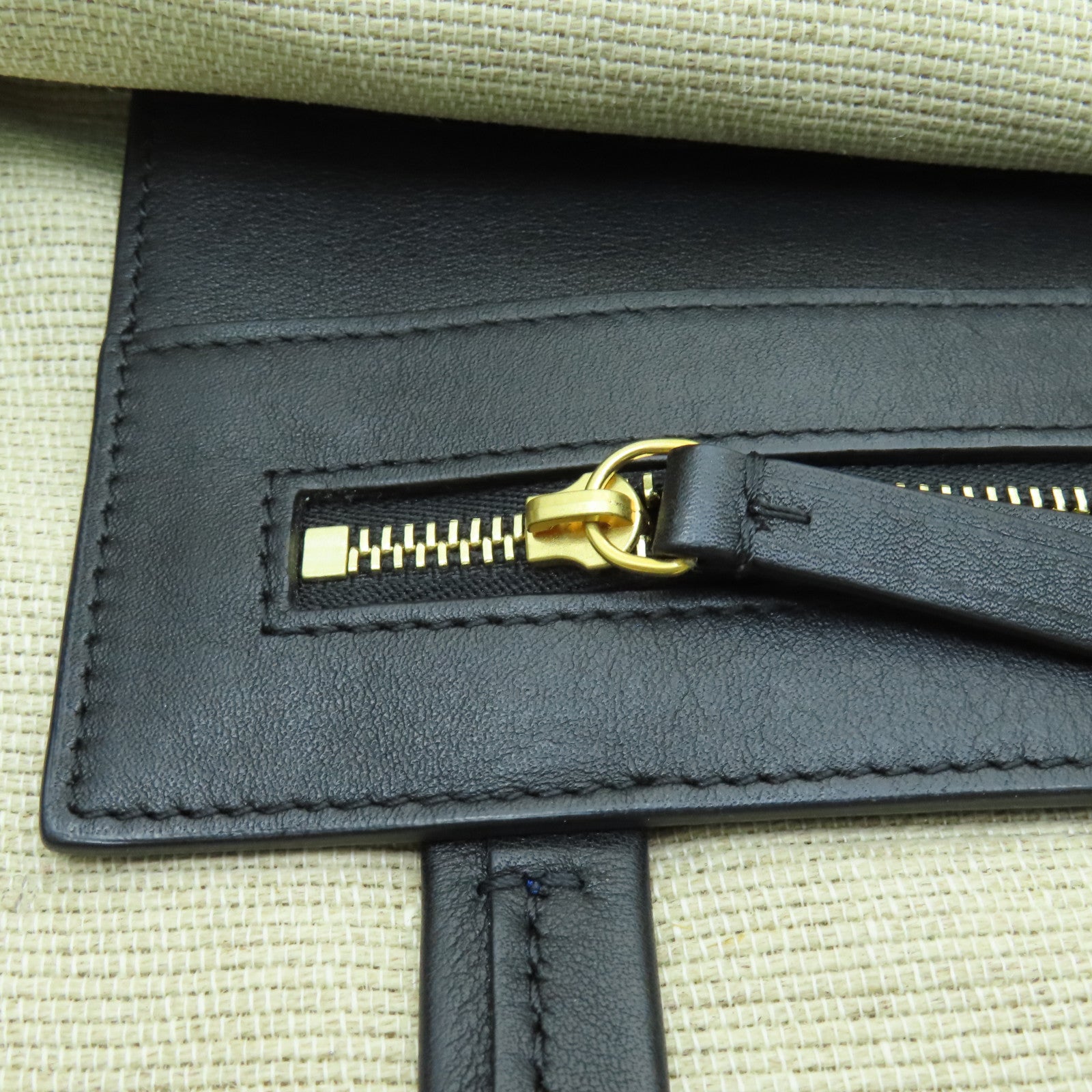 CELINE 帆布Tote Bag金扣手挽袋米色