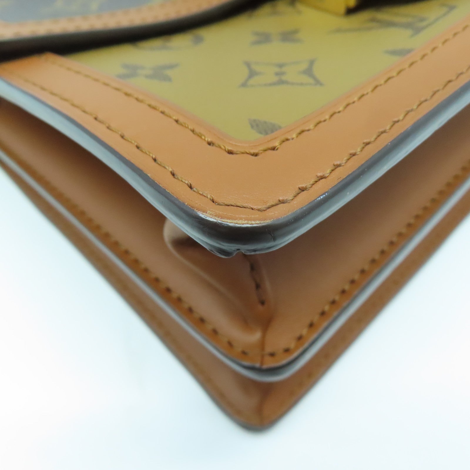 LOUIS VUITTON Monogram Dauphine MM金扣手挽肩背兩用袋啡色