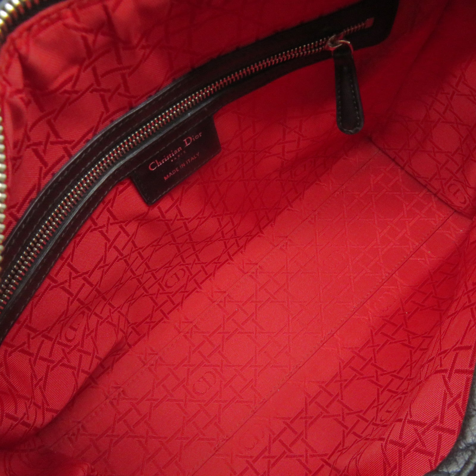 Dior 牛皮皮革Lady Dior 2 Way Handbag手挽肩背两用袋黑色