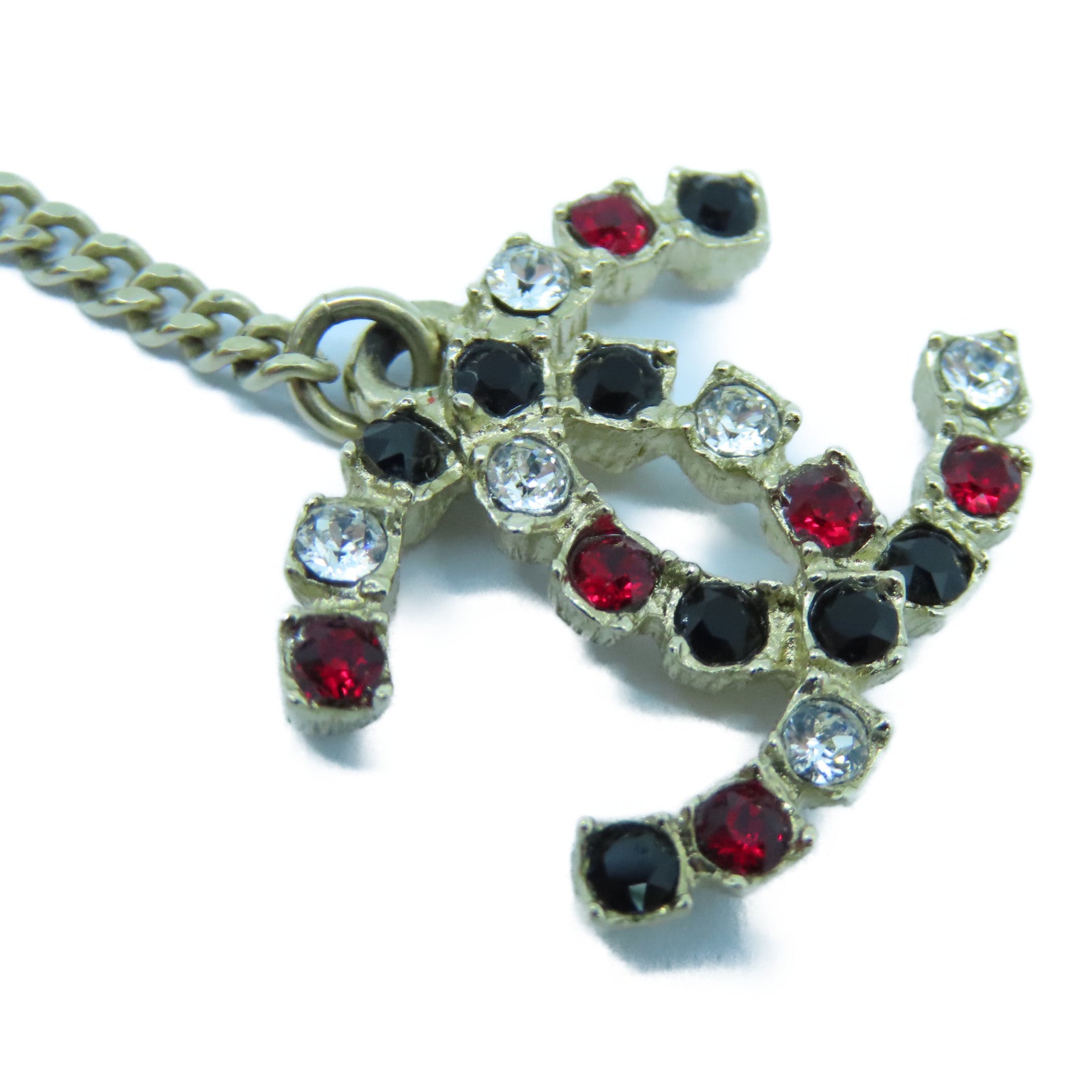 CHANEL 金屬Earrings金扣耳環黑色/紅色/金色