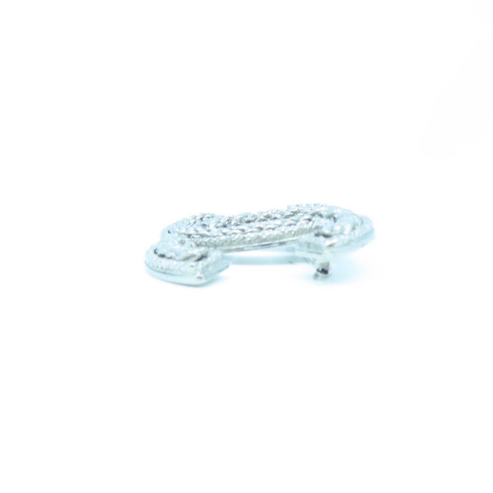 CHANEL Metal Brooch Silver Buckle Brooch Silver