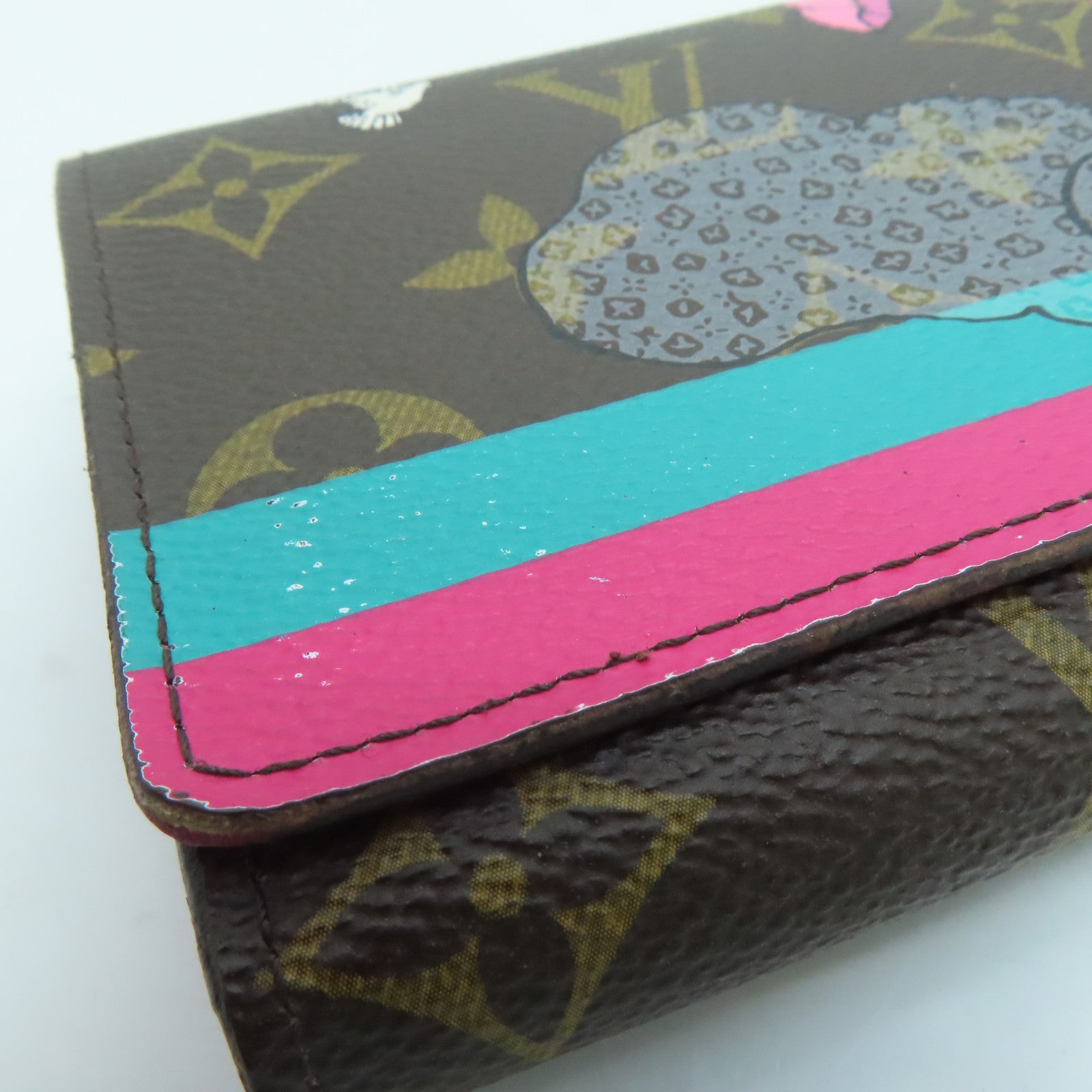 LOUIS VUITTON Monogram Sarah Evasion Gold Buckle Long Wallet Brown