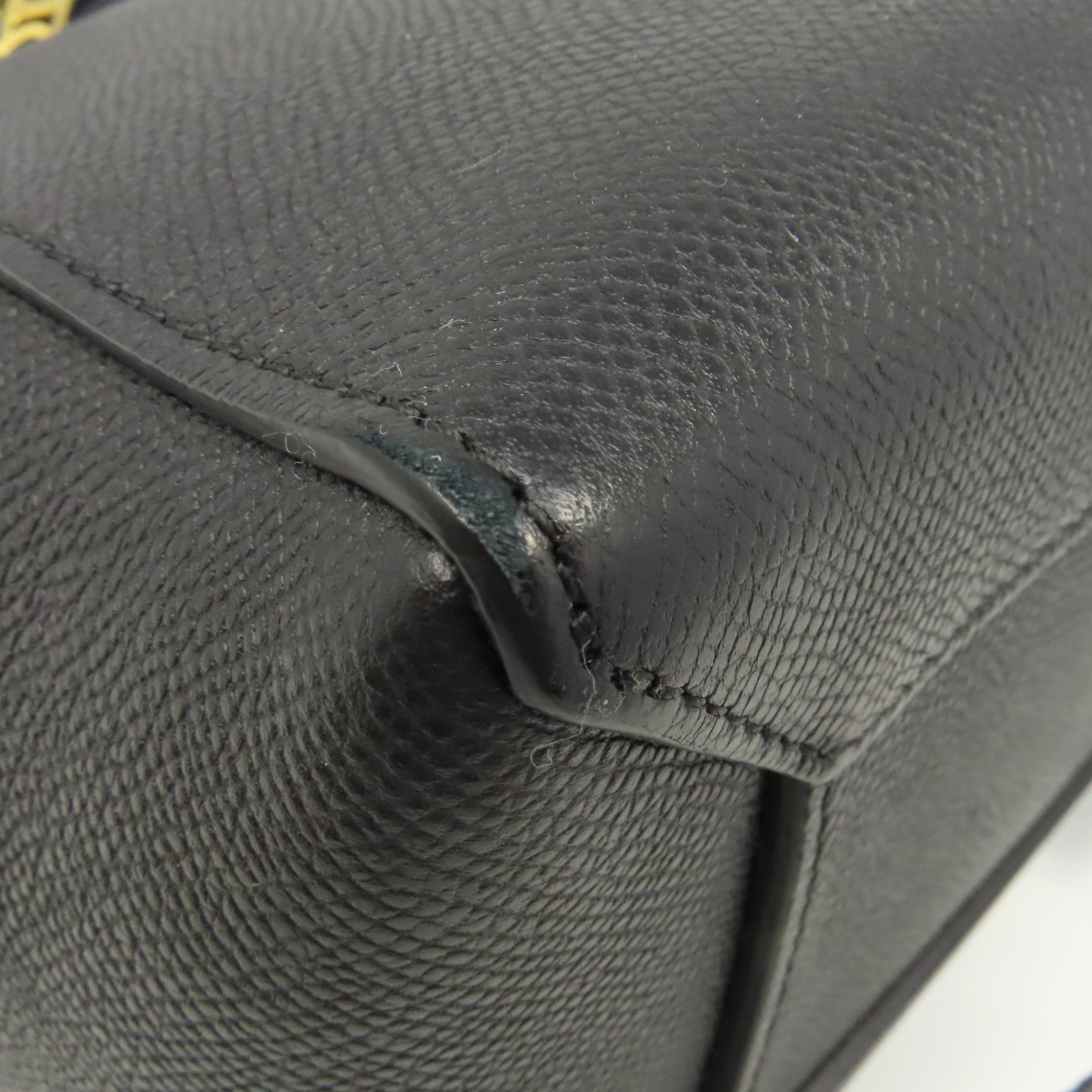 CELINE 牛皮皮革Belt Bag金扣手挽肩背兩用袋黑色
