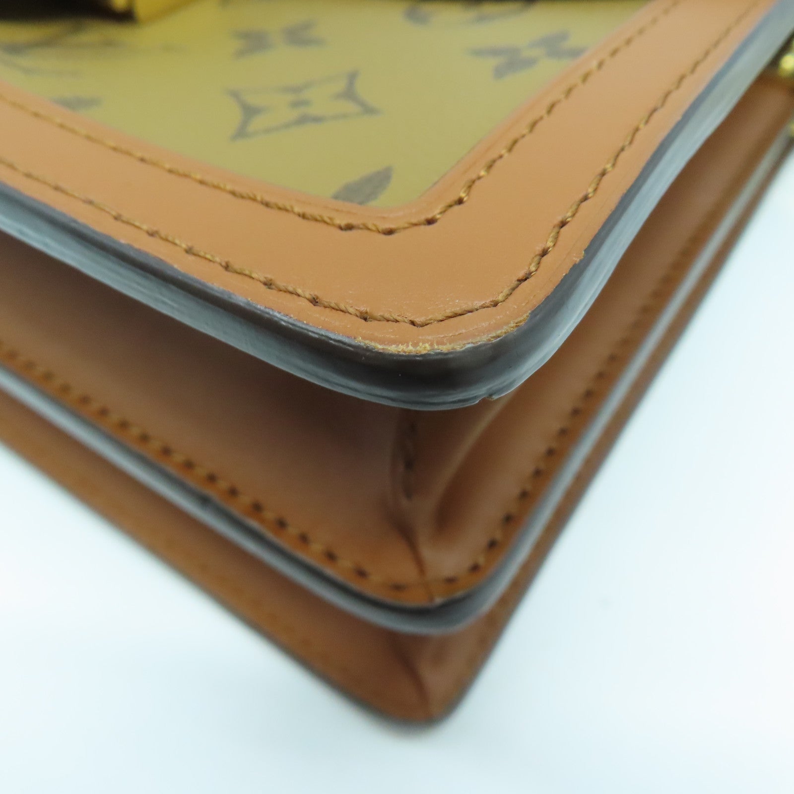LOUIS VUITTON Monogram Dauphine MM金扣手挽肩背兩用袋啡色