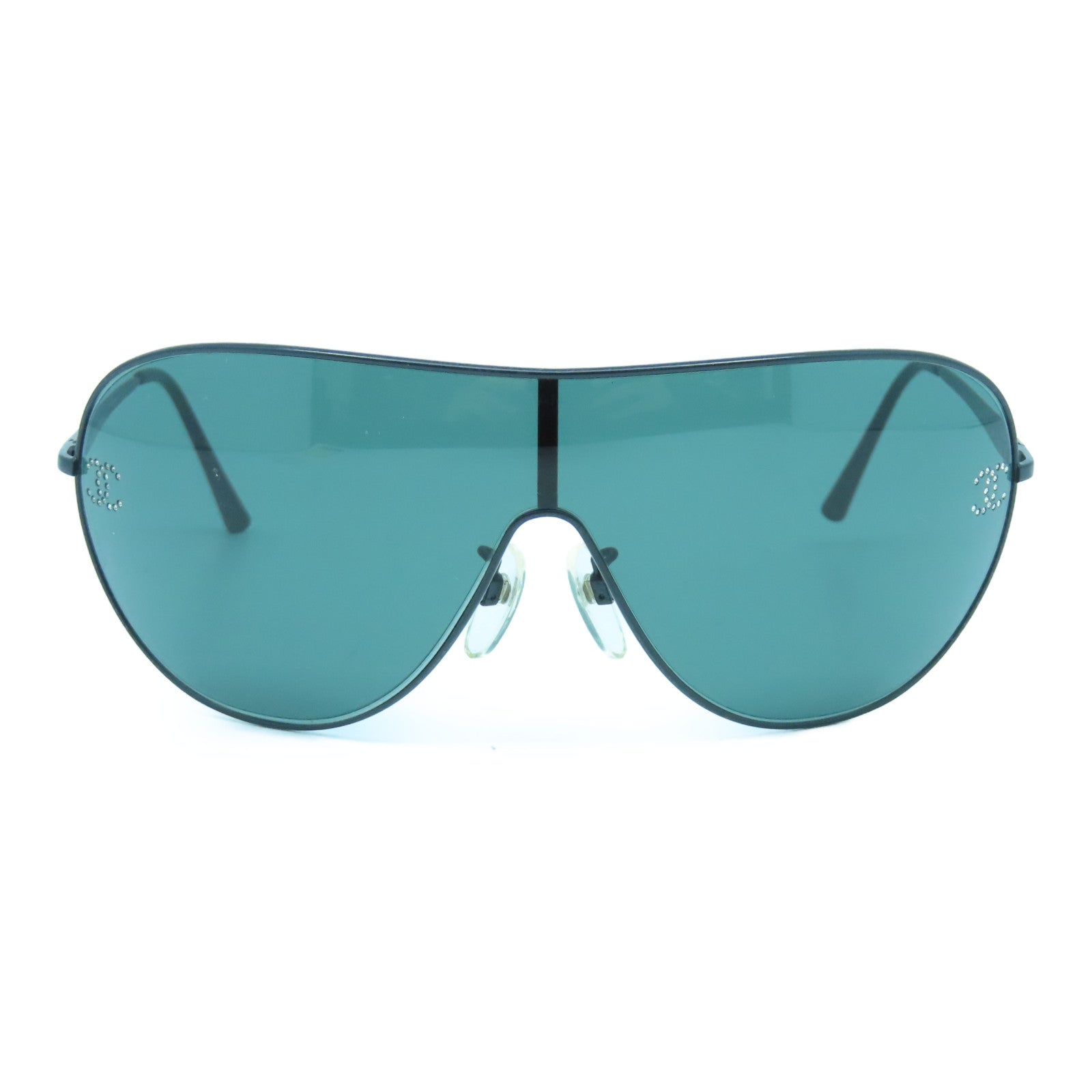 CHANEL 【激減優惠】PVC Sunglasses銀扣太陽眼鏡黑色/藍色