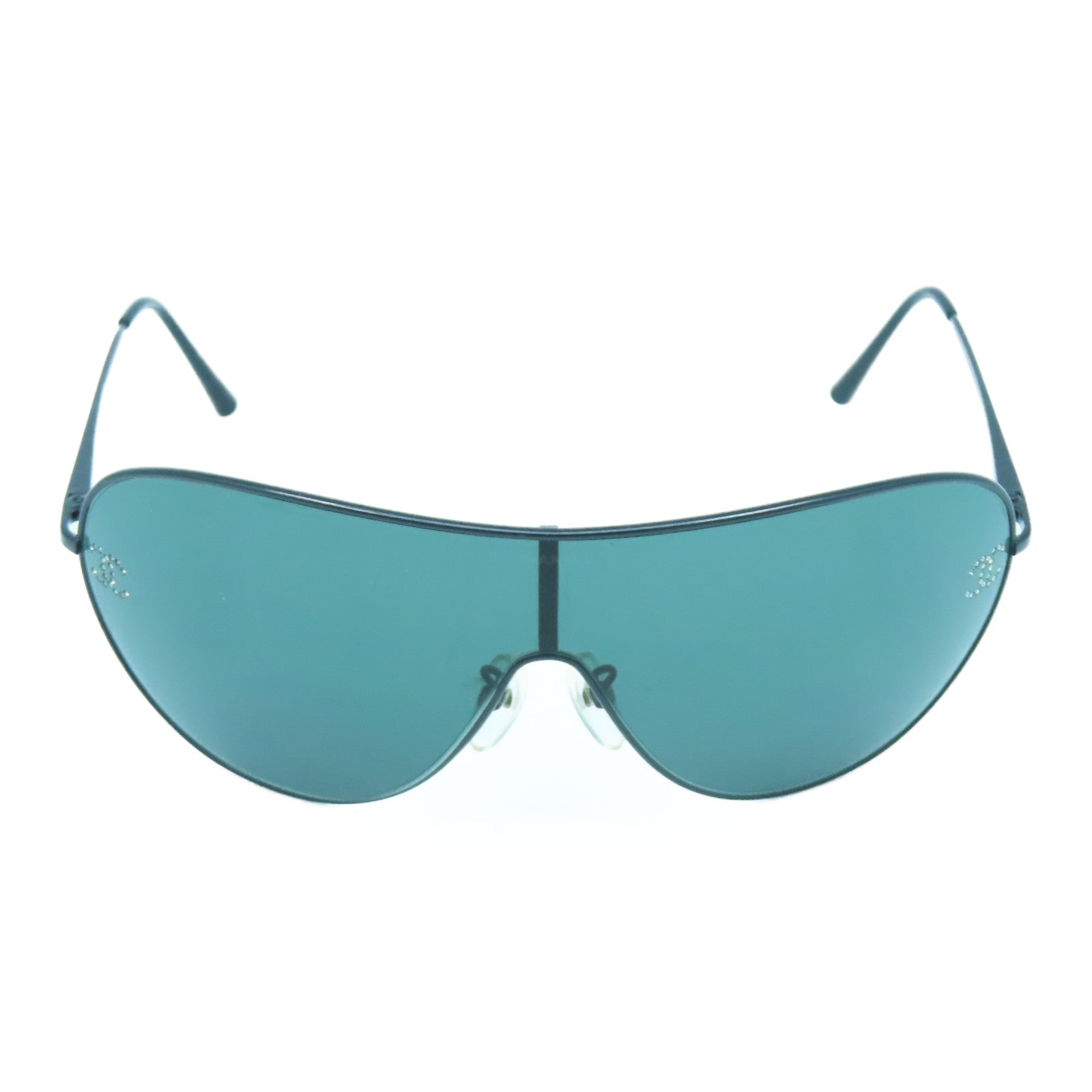 CHANEL 【激減優惠】PVC Sunglasses銀扣太陽眼鏡黑色/藍色