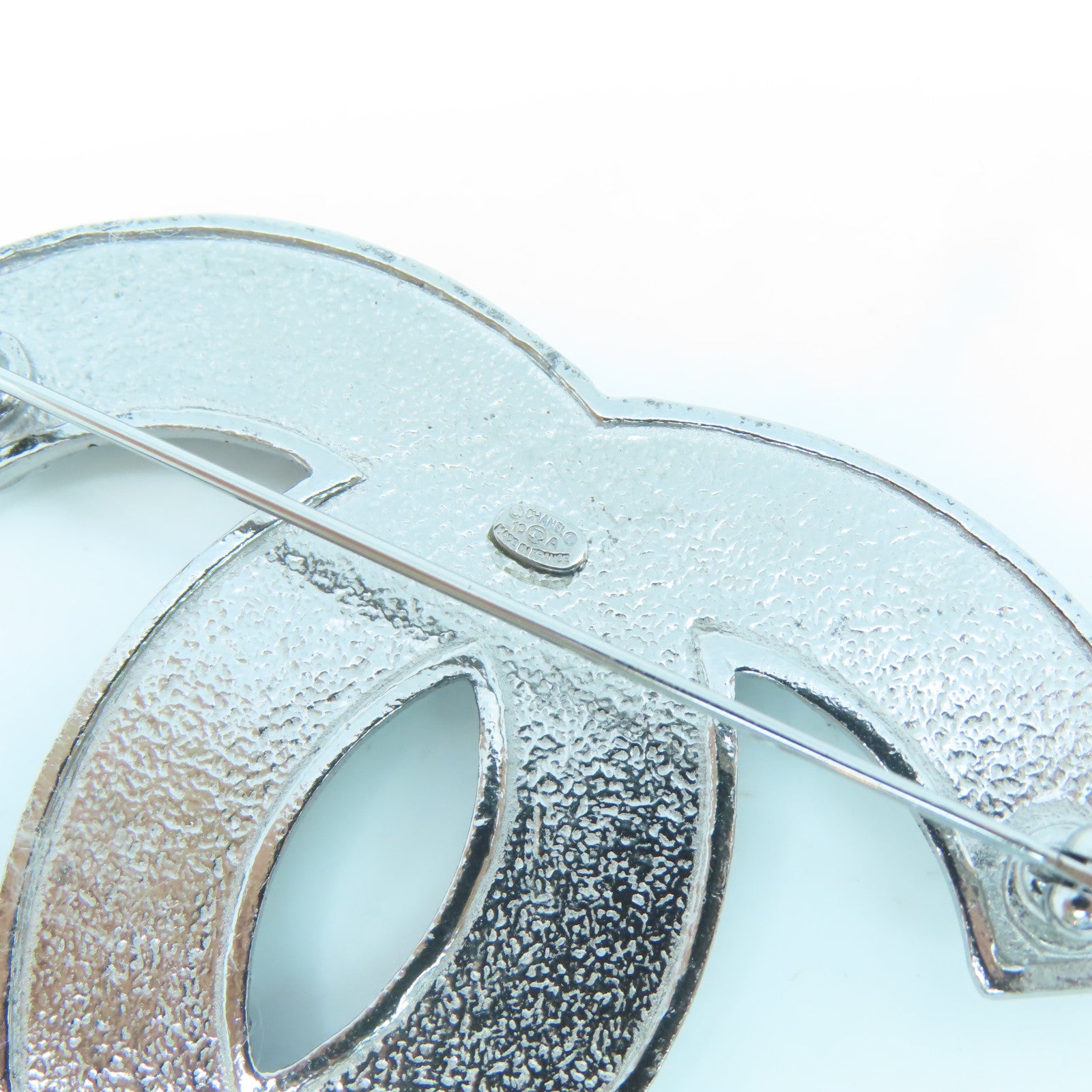 CHANEL Metal Brooch Silver Buckle Brooch Silver