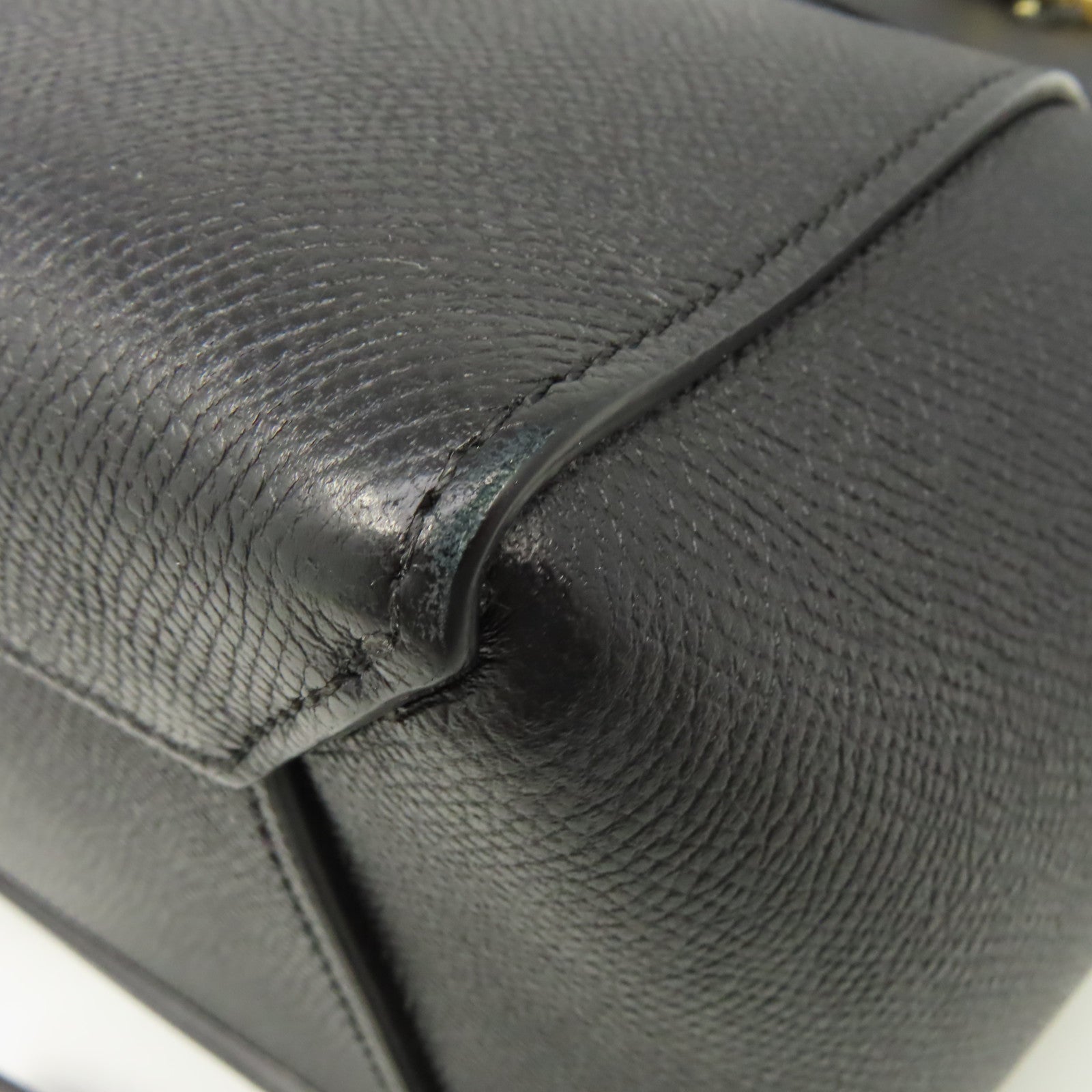 CELINE 牛皮皮革Belt Bag金扣手挽肩背兩用袋黑色