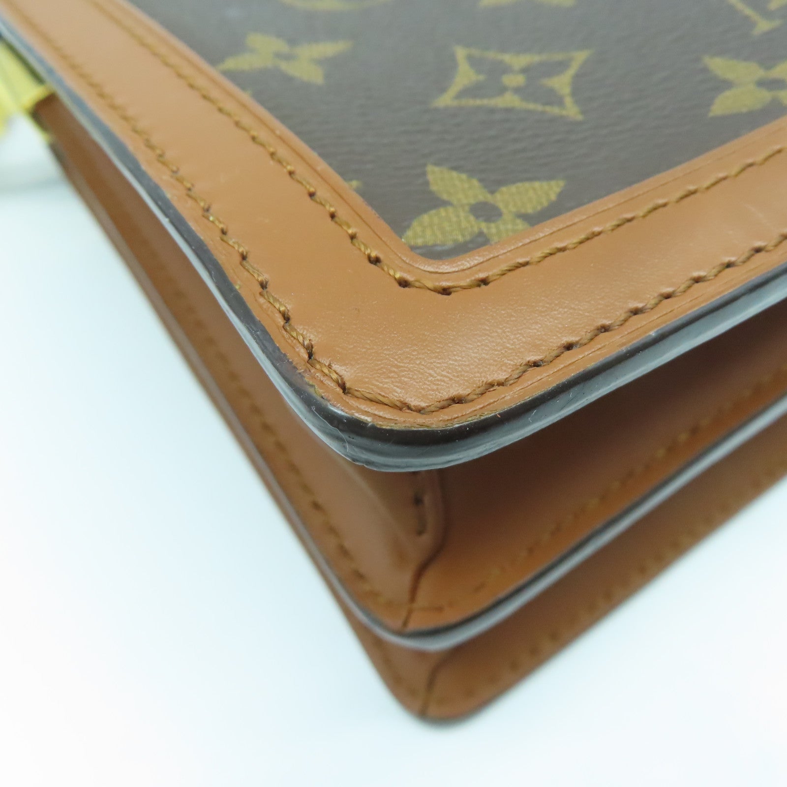 LOUIS VUITTON Monogram Dauphine MM金扣手挽肩背兩用袋啡色
