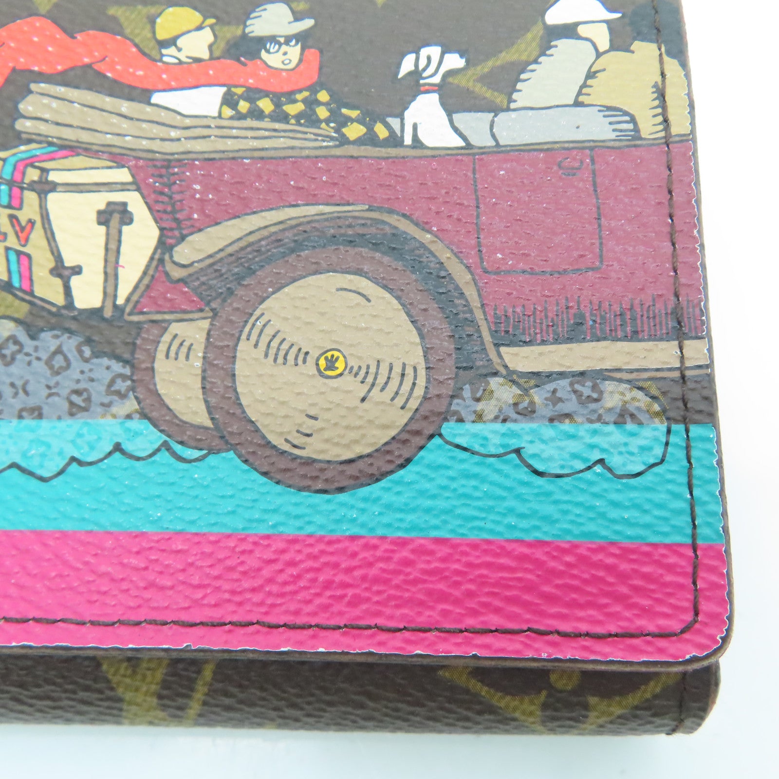 LOUIS VUITTON Monogram Sarah Evasion Gold Buckle Long Wallet Brown