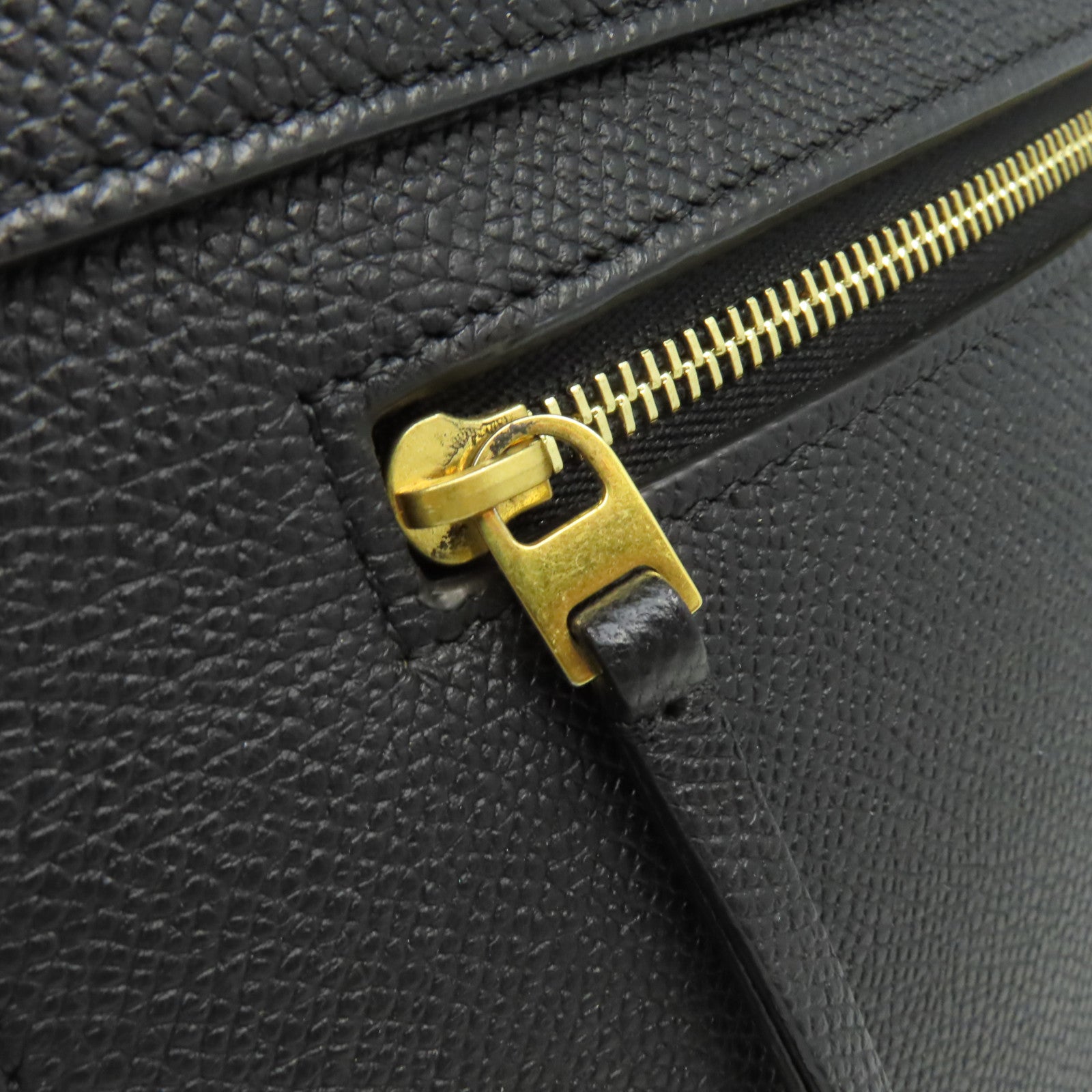 CELINE 牛皮皮革Belt Bag金扣手挽肩背兩用袋黑色