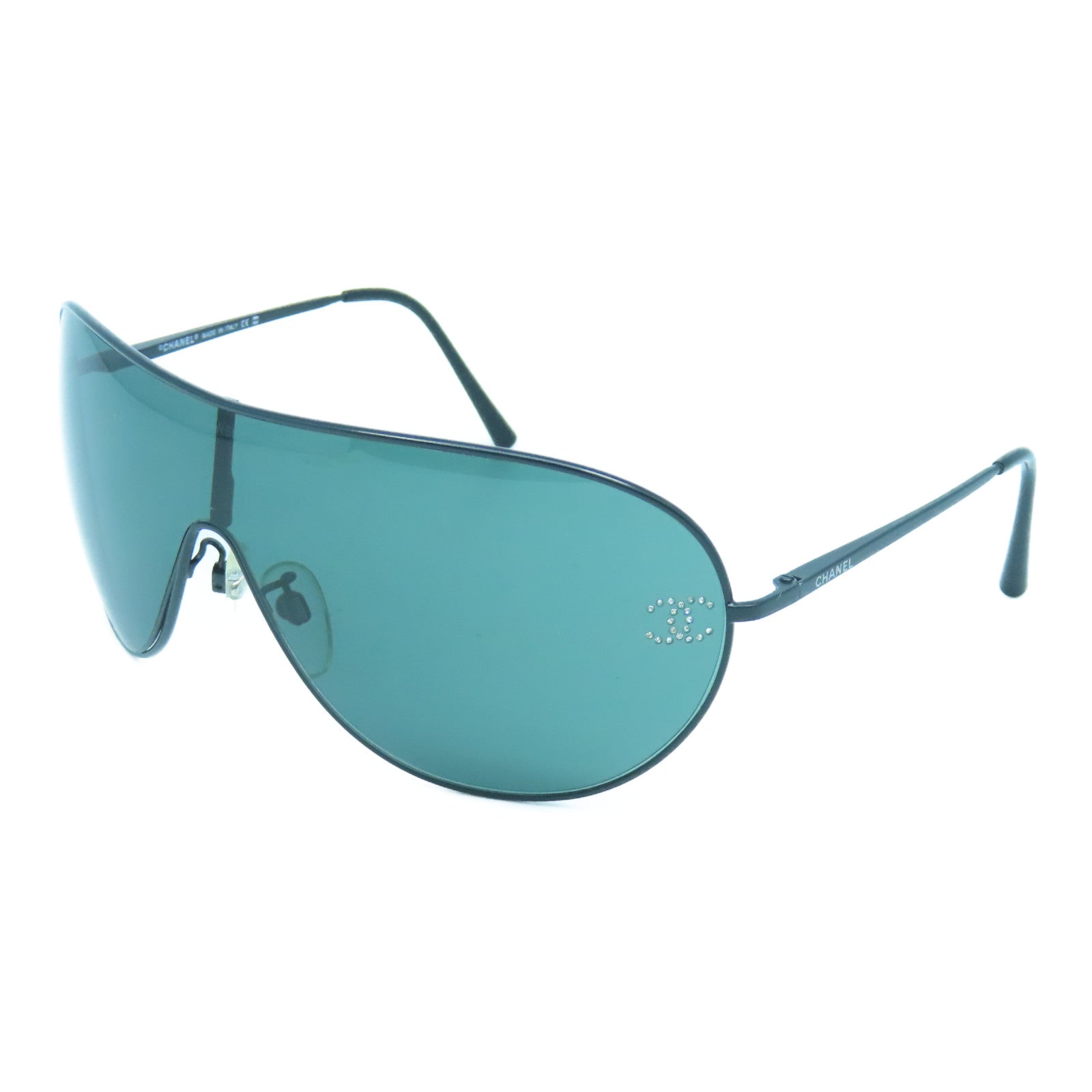 CHANEL 【激減優惠】PVC Sunglasses銀扣太陽眼鏡黑色/藍色