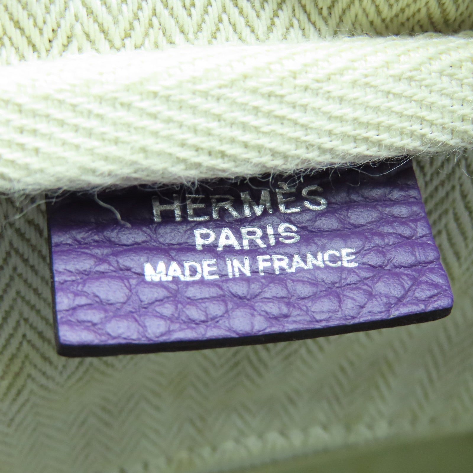 HERMES Clemence皮革Victolia银扣肩背袋Ultraviolet紫色