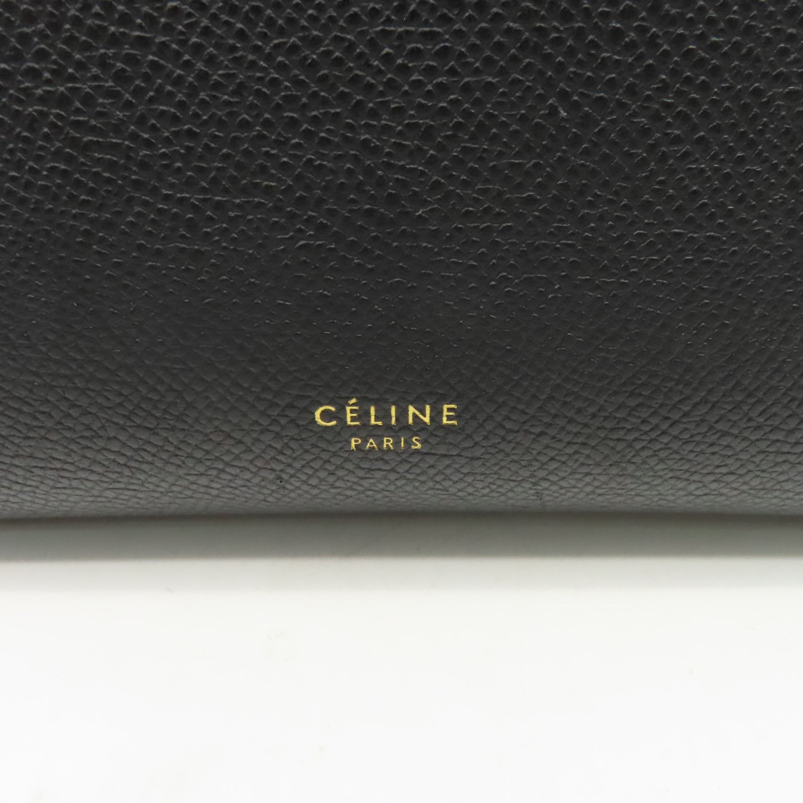 CELINE 牛皮皮革Belt Bag金扣手挽肩背兩用袋黑色