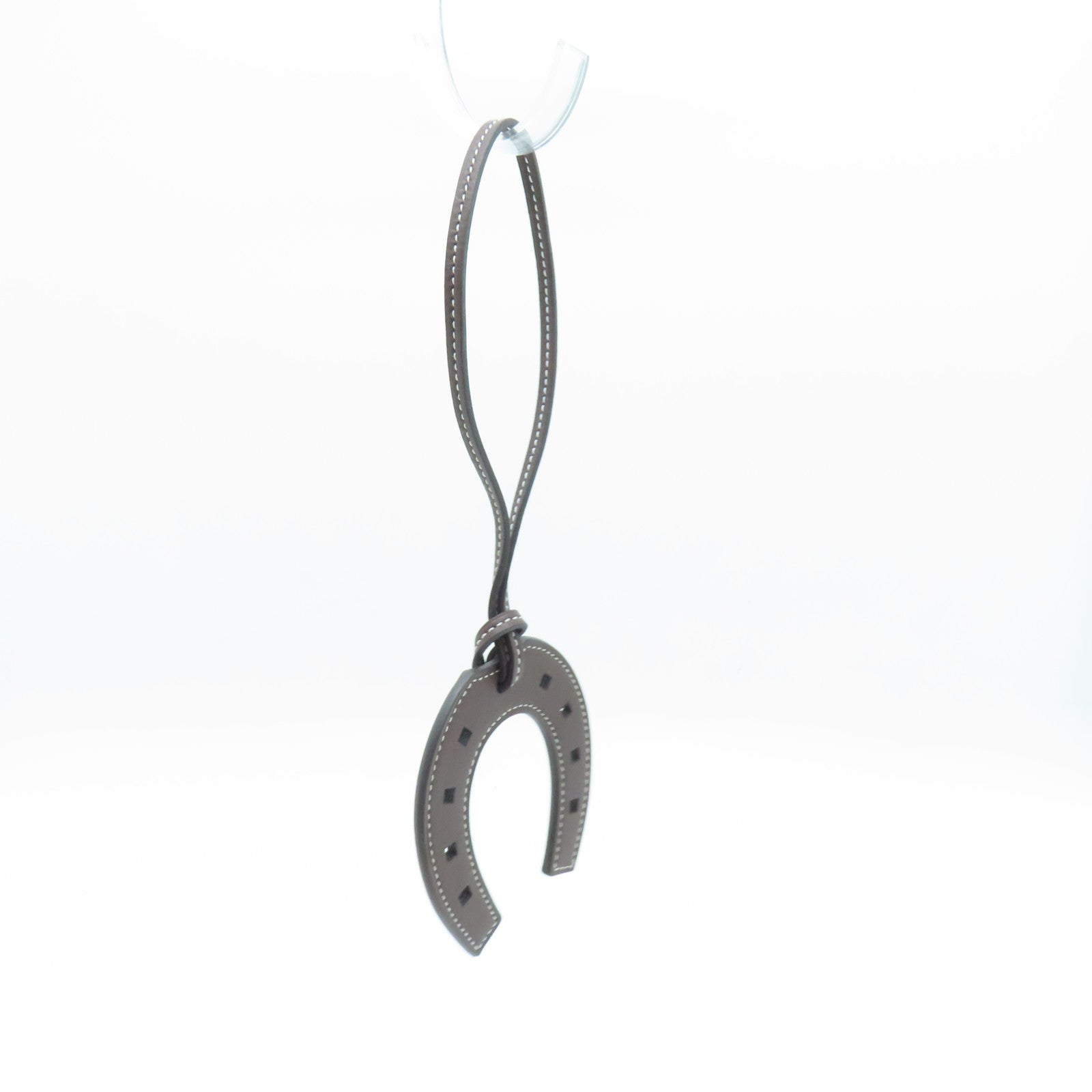 HERMES Swift皮革Paddock Horseshoe Charm掛飾啡色