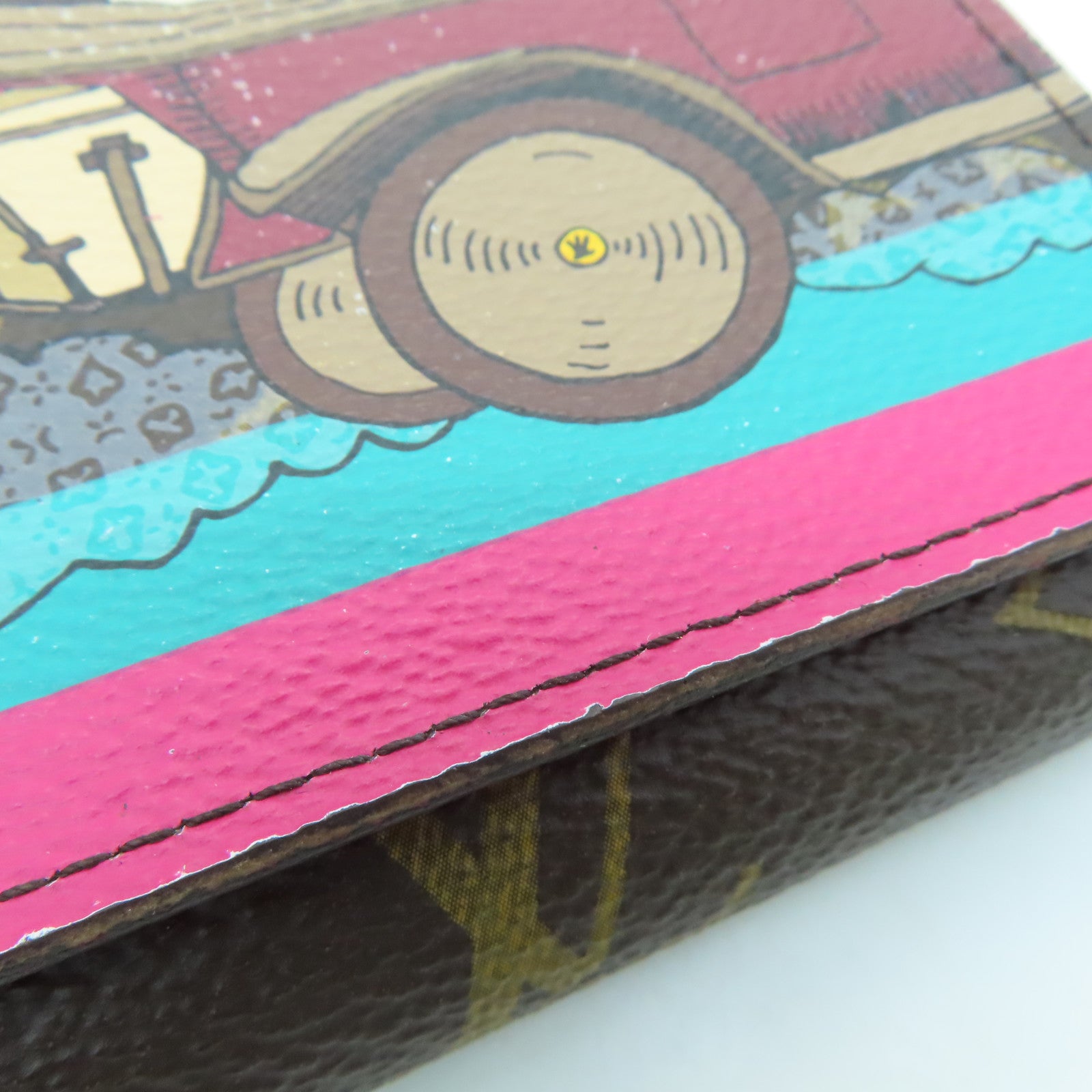 LOUIS VUITTON Monogram Sarah Evasion Gold Buckle Long Wallet Brown